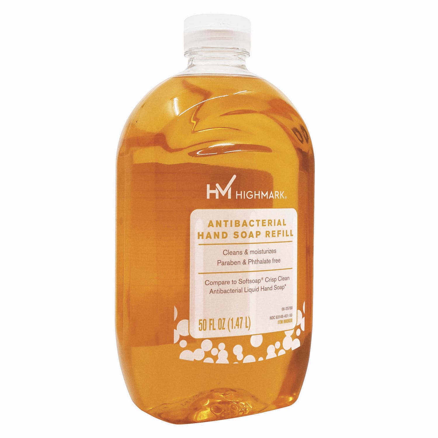 Highmark Antibacterial Liquid Hand Soap, Clean Scent, 50 Oz Refill Bottle, Orange, Case Of 4 Bottles - Image 4