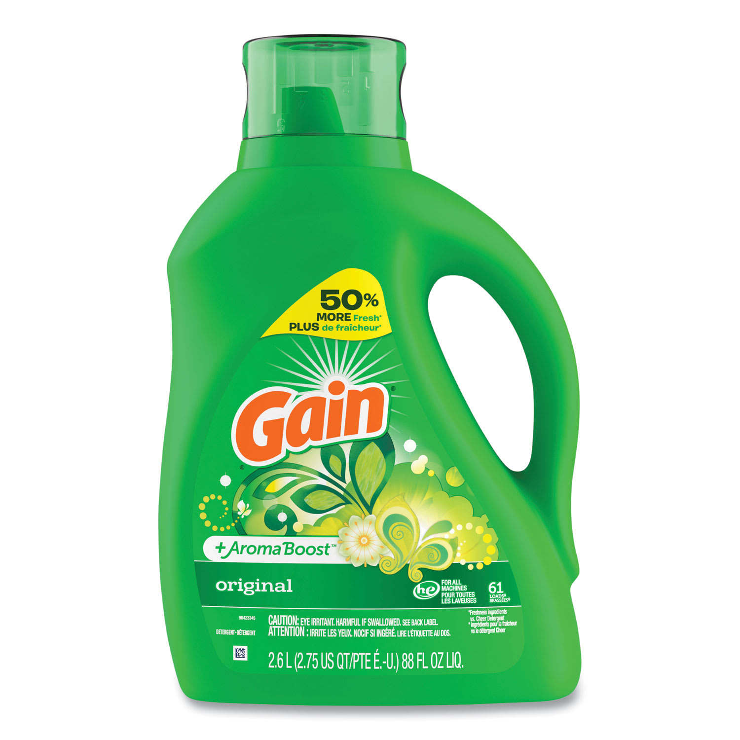 Gain Liquid Laundry Detergent, Gain Original Scent, 88 oz Pour Bottle, 4/Carton - Image 3