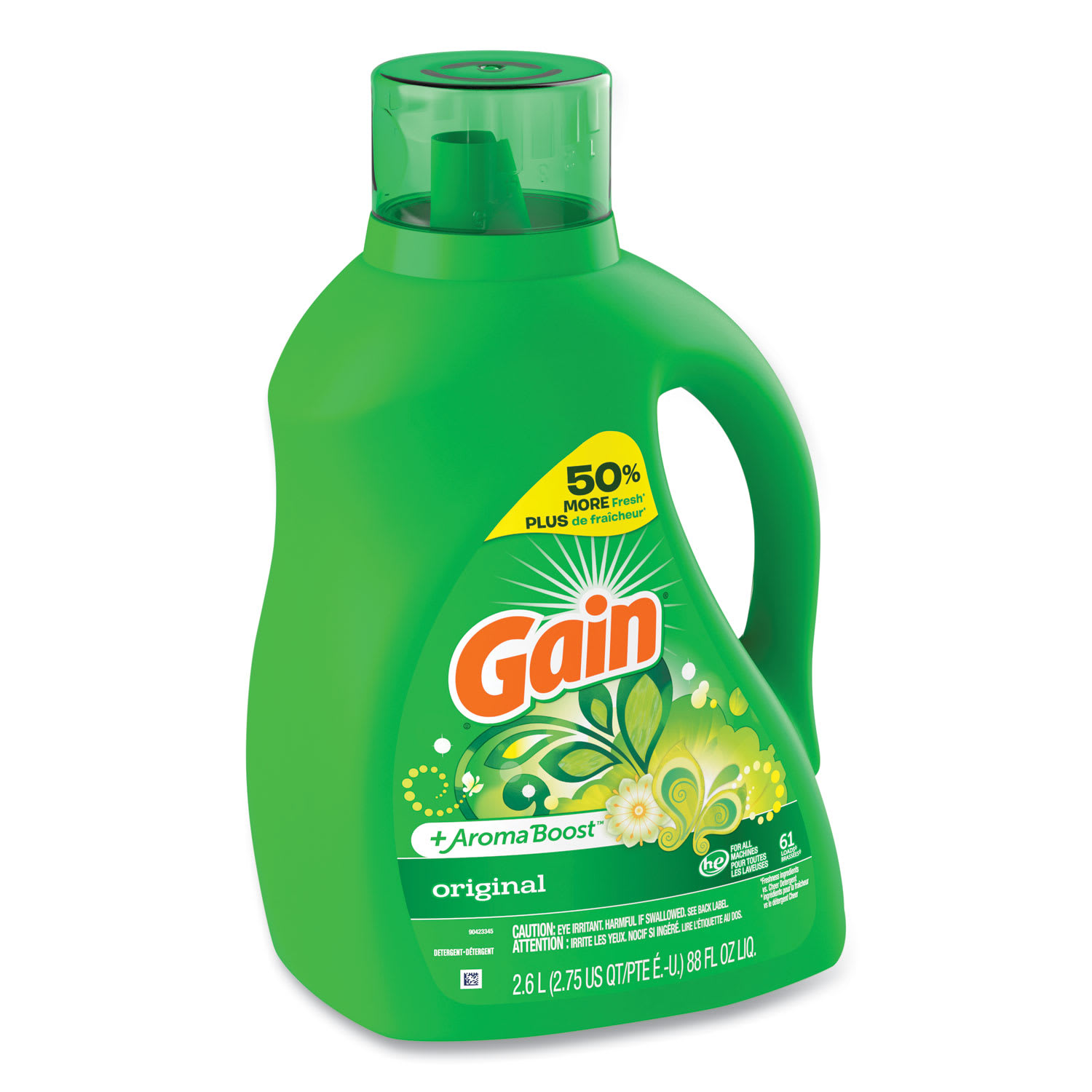 Gain Liquid Laundry Detergent, Gain Original Scent, 88 oz Pour Bottle, 4/Carton - Image 4