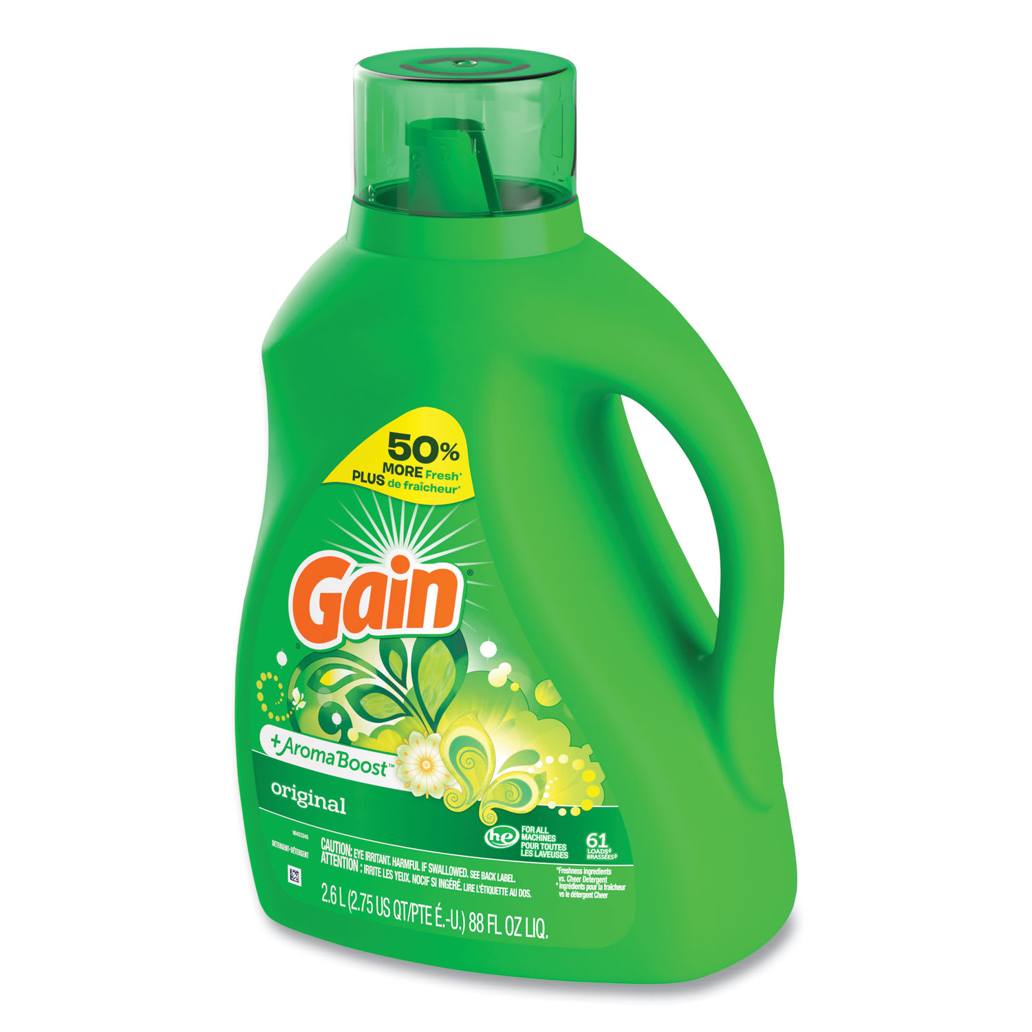 Gain Liquid Laundry Detergent, Gain Original Scent, 88 oz Pour Bottle, 4/Carton - Image 5