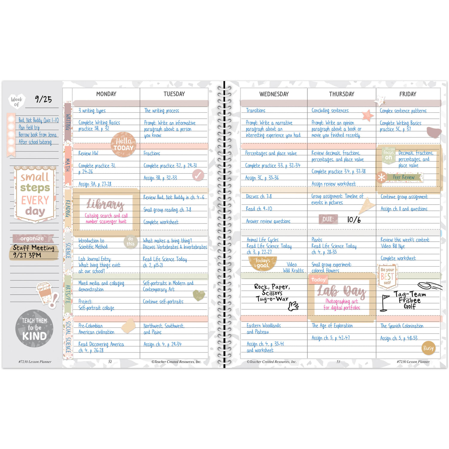 Teacher Created Resources Terrazzo Tones Teacher Planner - Image 4