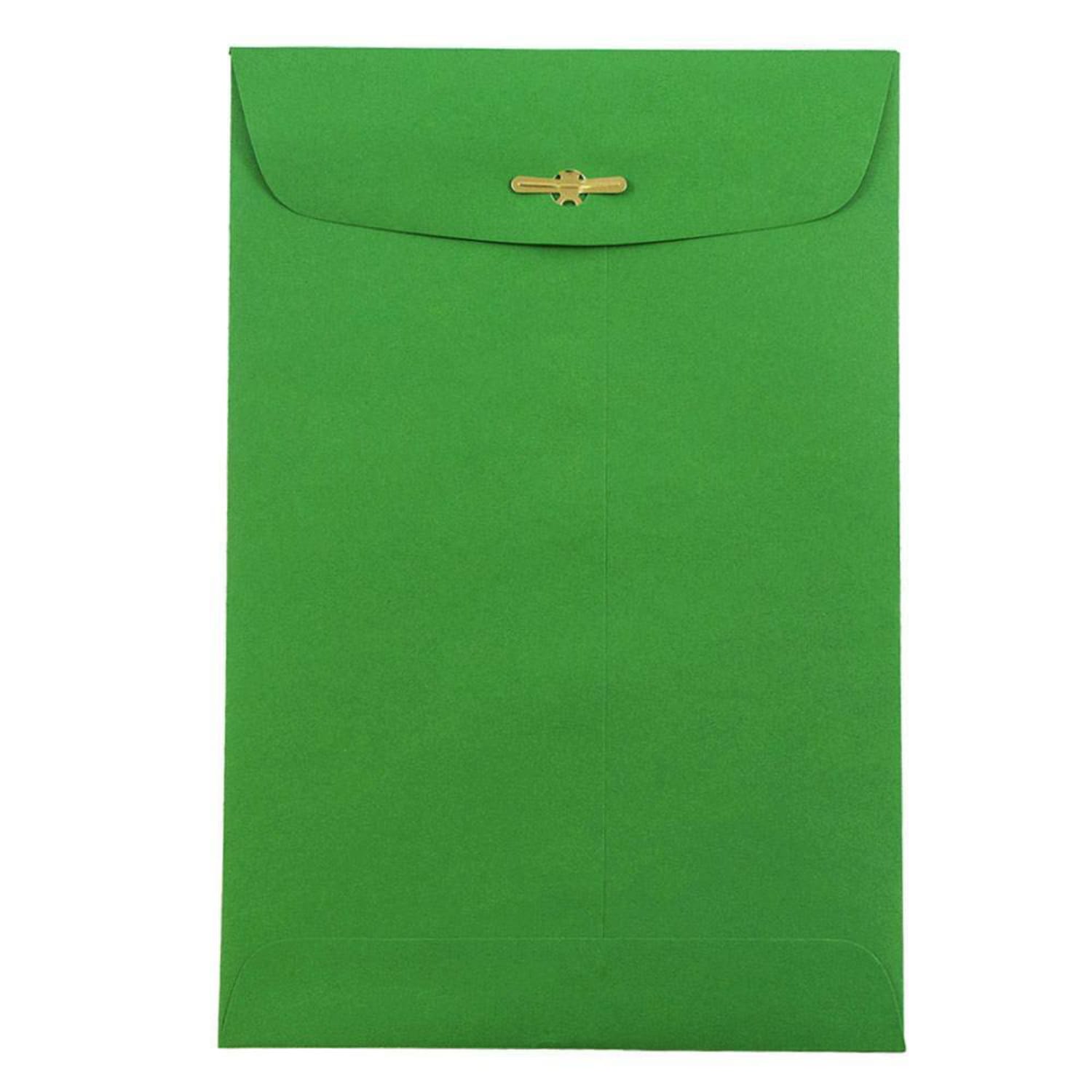 JAM Paper Open-End 6in x 9in Catalog Envelopes, Clasp Closure, 30% Recycled, Green, Pack Of 10 - Image 3