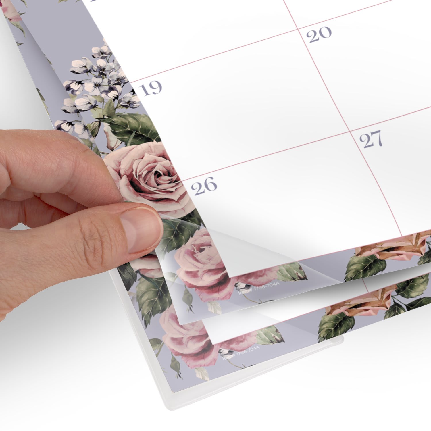 Mead Cambridge Tea Rose Academic 2026-2027 Monthly Desk Pad Calendar, Standard, 17in x 21 3/4in - Image 5