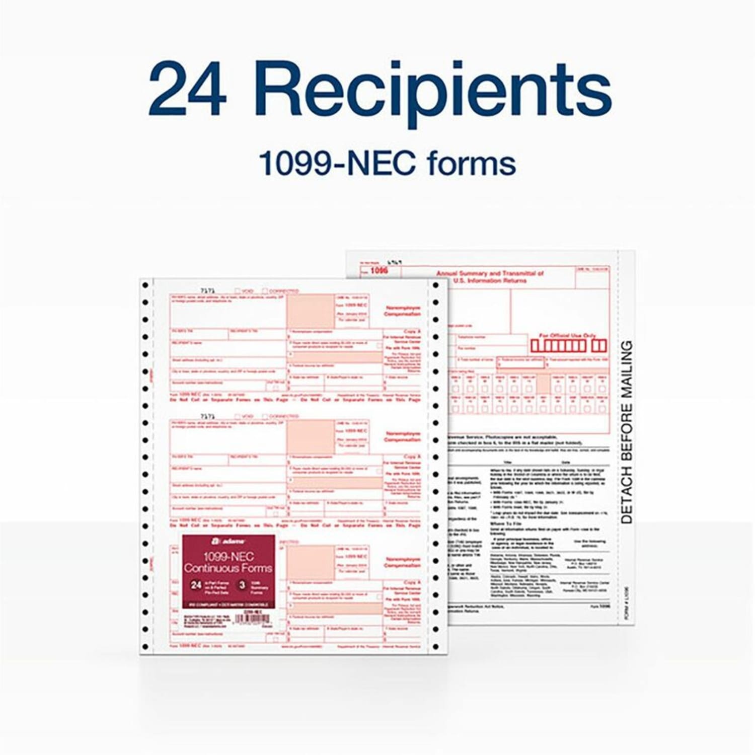 TOPS 4-part 1099-NEC Tax Forms - 4 Part - White - 24 / Pack - Image 6