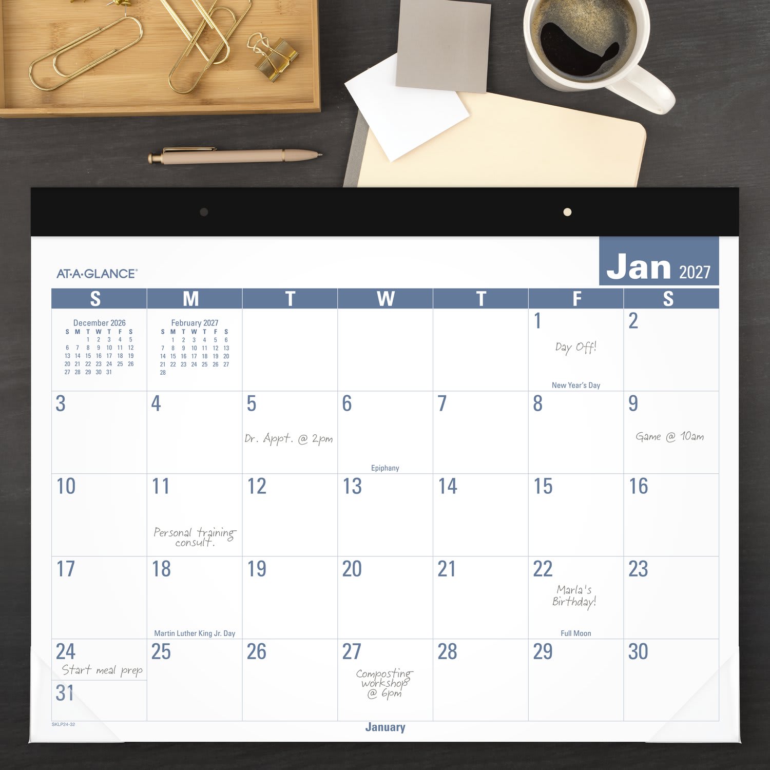 AT-A-GLANCE 2027 Easy to Read Desk Pad Calendar, Standard, 21 3/4in x 17in - Image 3