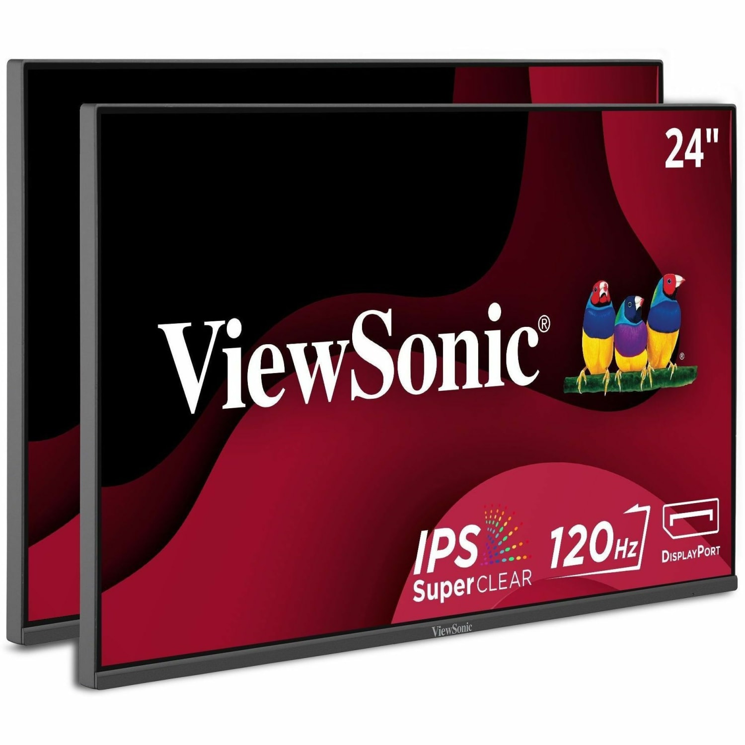 ViewSonic VA2456A-MHD_H2 Dual Monitor Pack Head-Only 1080p IPS Frameless Monitors with 120Hz, Eye Care, VESA Mountable, HDMI, DisplayPort and VGA Inputs for Home and Office - 23.8in Viewable - In-plane Switching (IPS) Technology - LED Backlight - Image 3