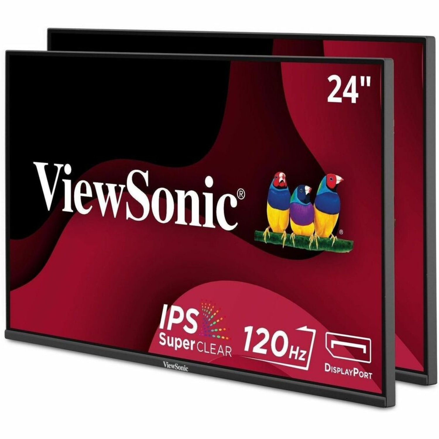 ViewSonic VA2456A-MHD_H2 Dual Monitor Pack Head-Only 1080p IPS Frameless Monitors with 120Hz, Eye Care, VESA Mountable, HDMI, DisplayPort and VGA Inputs for Home and Office - 23.8in Viewable - In-plane Switching (IPS) Technology - LED Backlight - Image 6