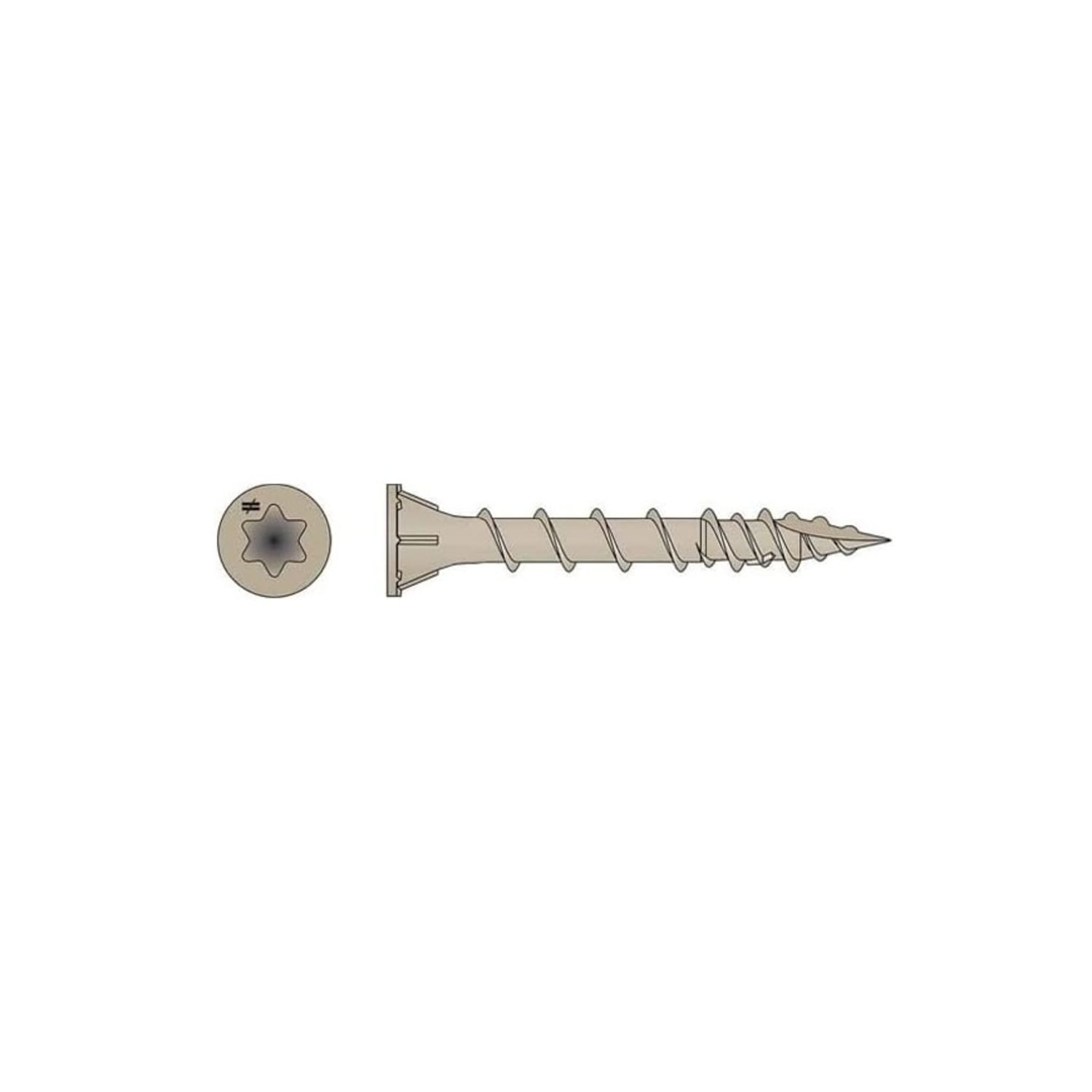 Simpson Strong-Tie Square Wood Screws, 1-5/8in, Tan, Pack Of 142 Screws - Image 3