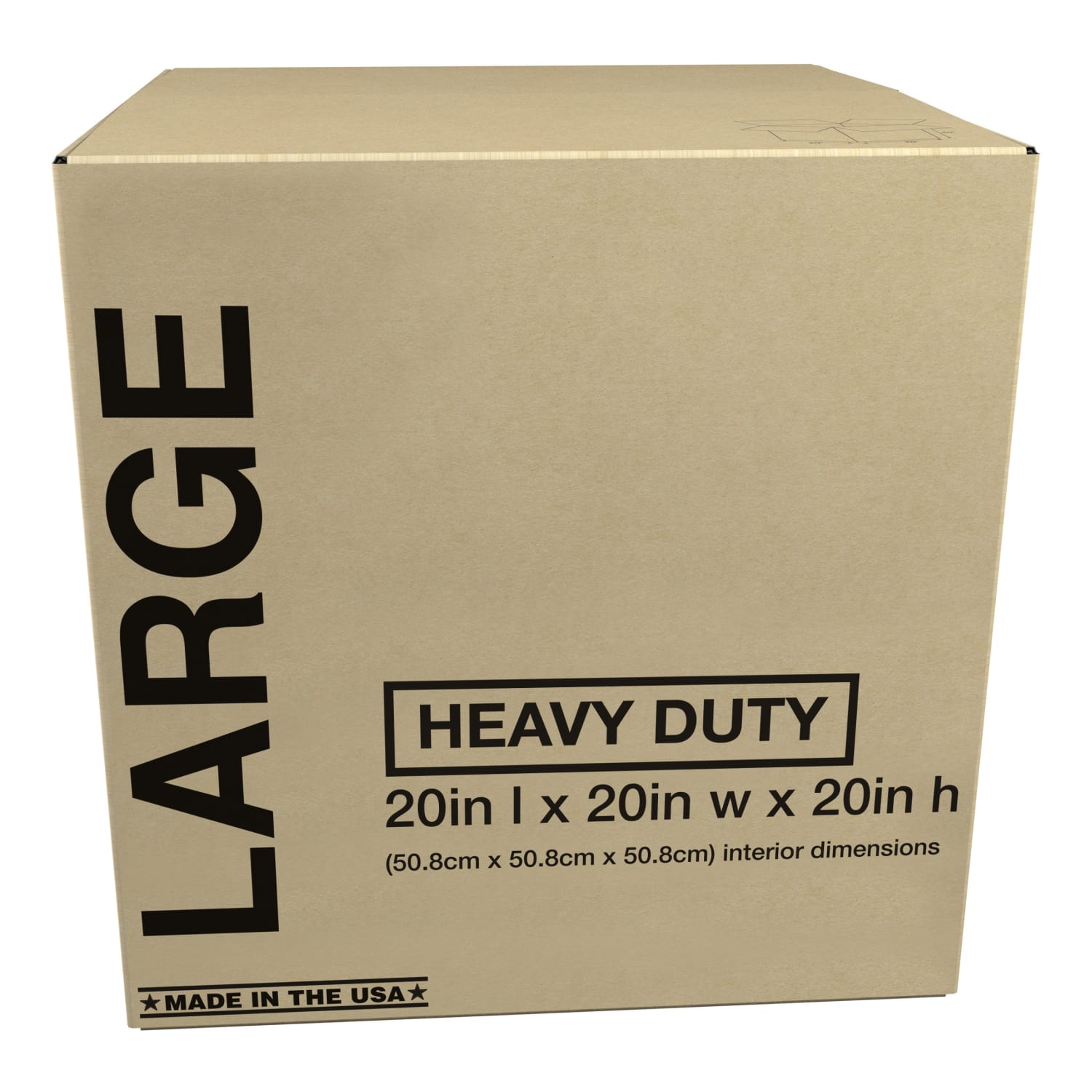 Heavy-Duty Corrugated Moving Box, 20inH x 20inW x 20inD, Kraft - Image 4