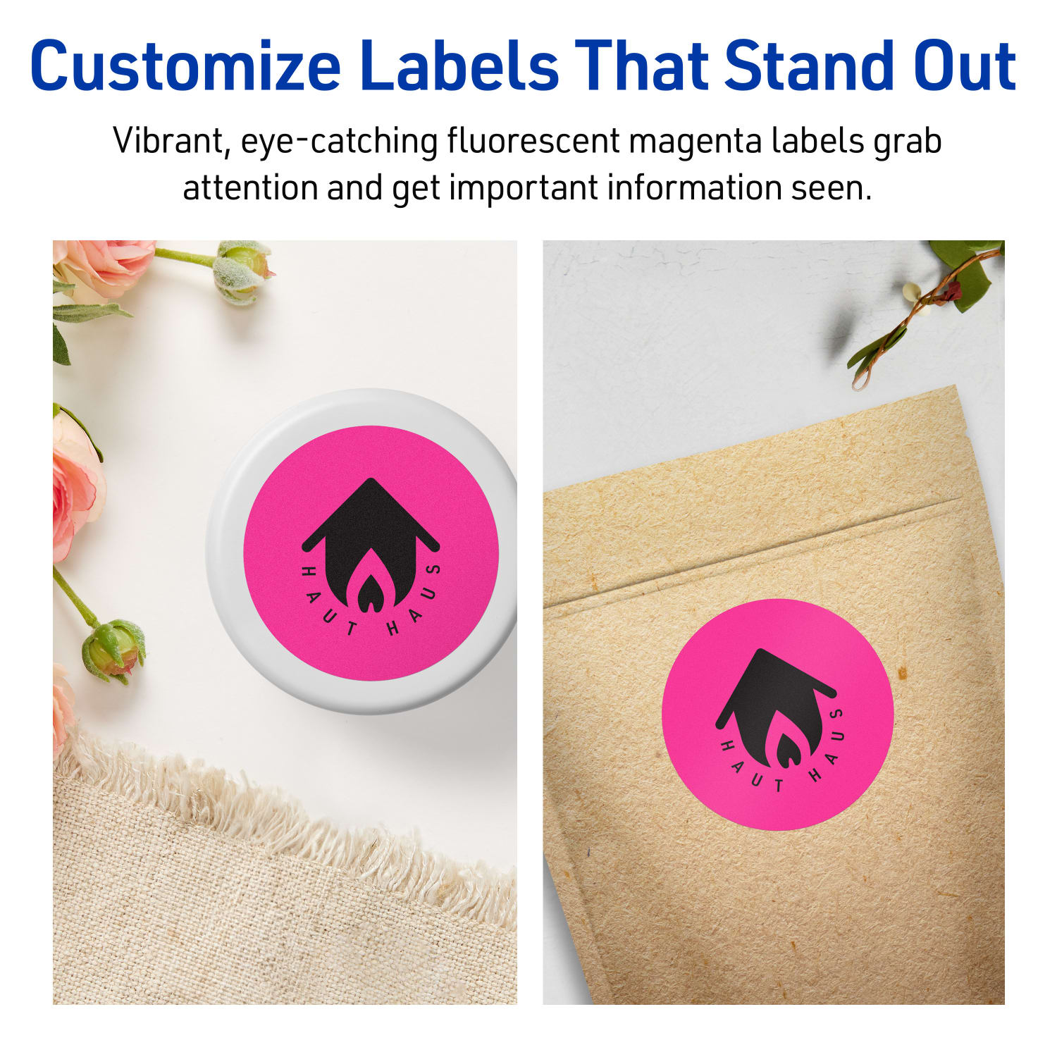 Avery Print-To-The-Edge Labels With Sure Feed Technology, 94513-NMP20, Round, 3in, Matte Neon Magenta, Pack of 120 - Image 4