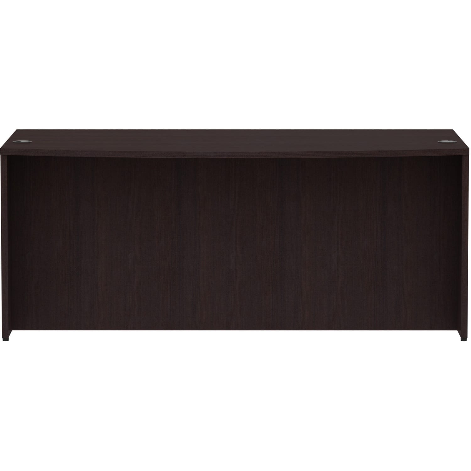 Lorell 72inW Bow-Front Computer Desk Shell, Espresso - Image 5