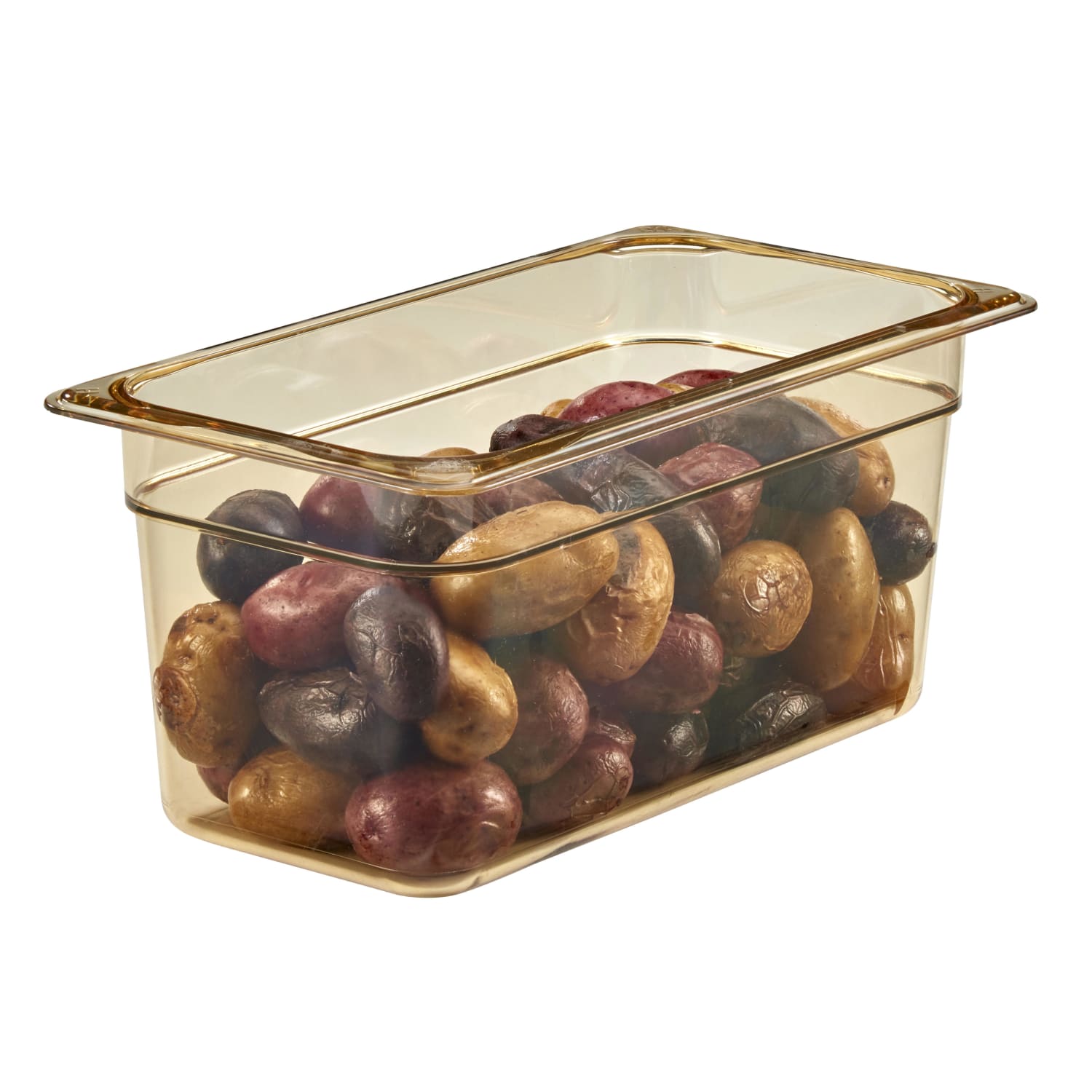 Cambro H-Pan High-Heat GN 1/3 Food Pans, 6inH x 6-15/16inW x 12-3/4inD, Amber, Pack Of 6 Pans - Image 3