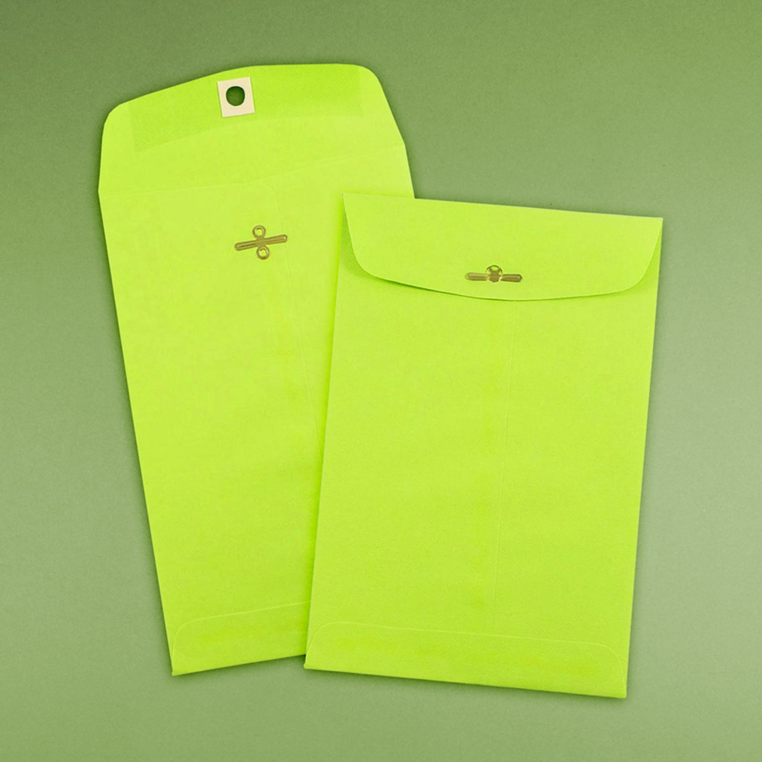 JAM Paper Open-End 6in x 9in Catalog Envelopes, Clasp Closure, Lime, Pack Of 10 - Image 5