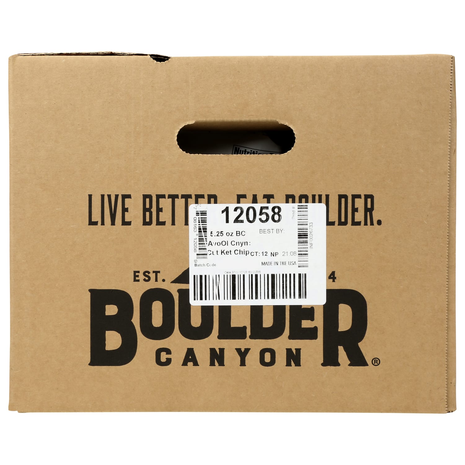 Boulder Canyon Kettle Style Potato Chips, Sea Salt, 5.25 Oz, Total Qty 12 - Image 4