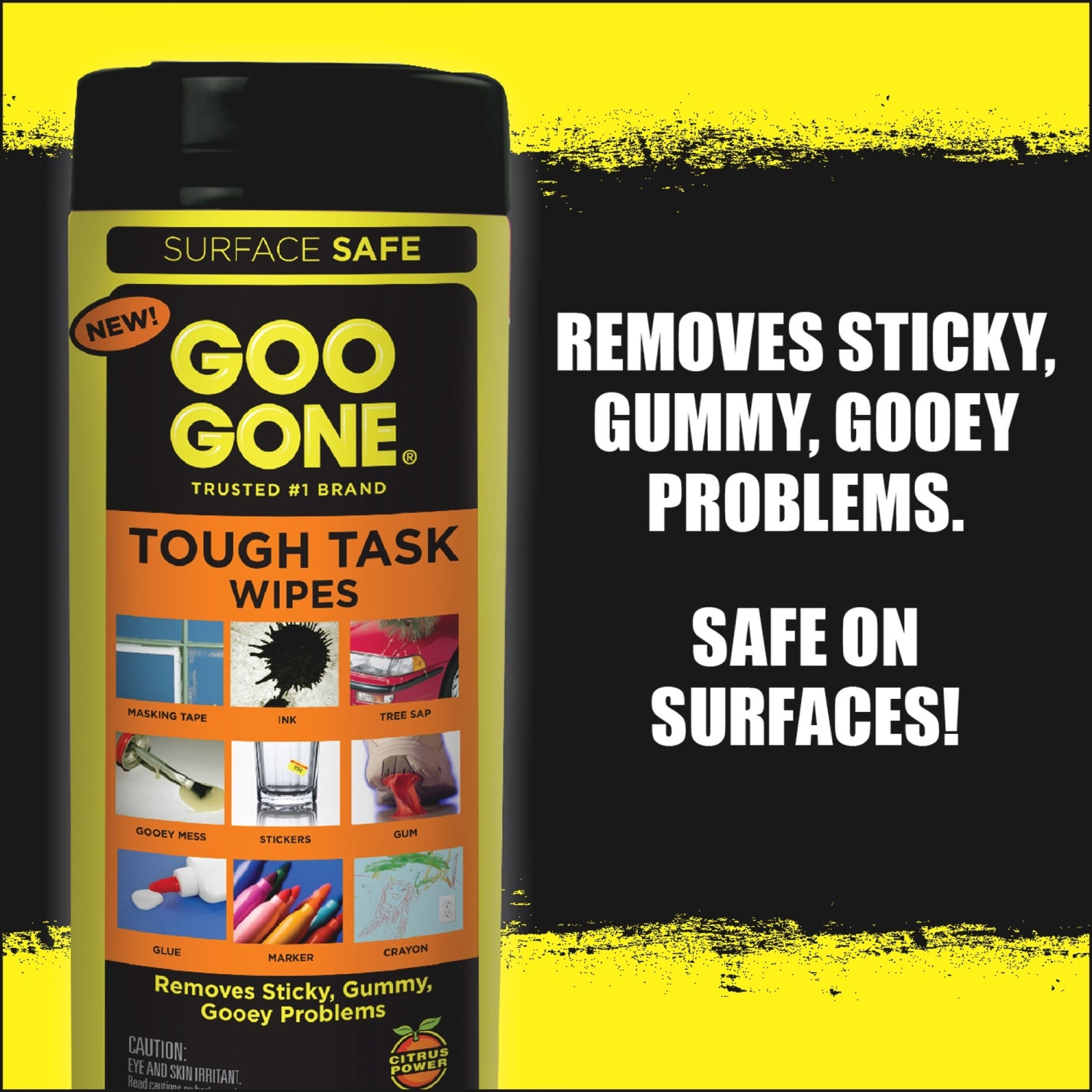 Goo Gone Tough Task Wipes - Wipe - 24 / Canister - 4 / Carton - White - Image 3