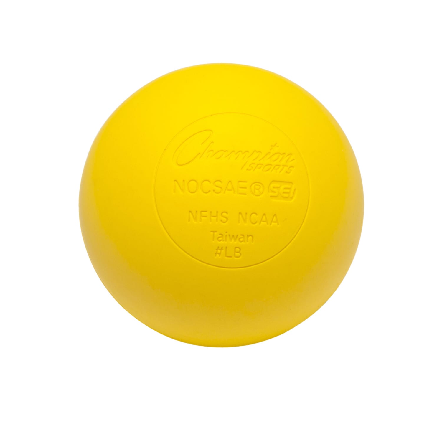 Champion Sports Official Size Lacrosse Balls, 2-1/2in, Yellow, Pack Of 12 Lacrosse Balls