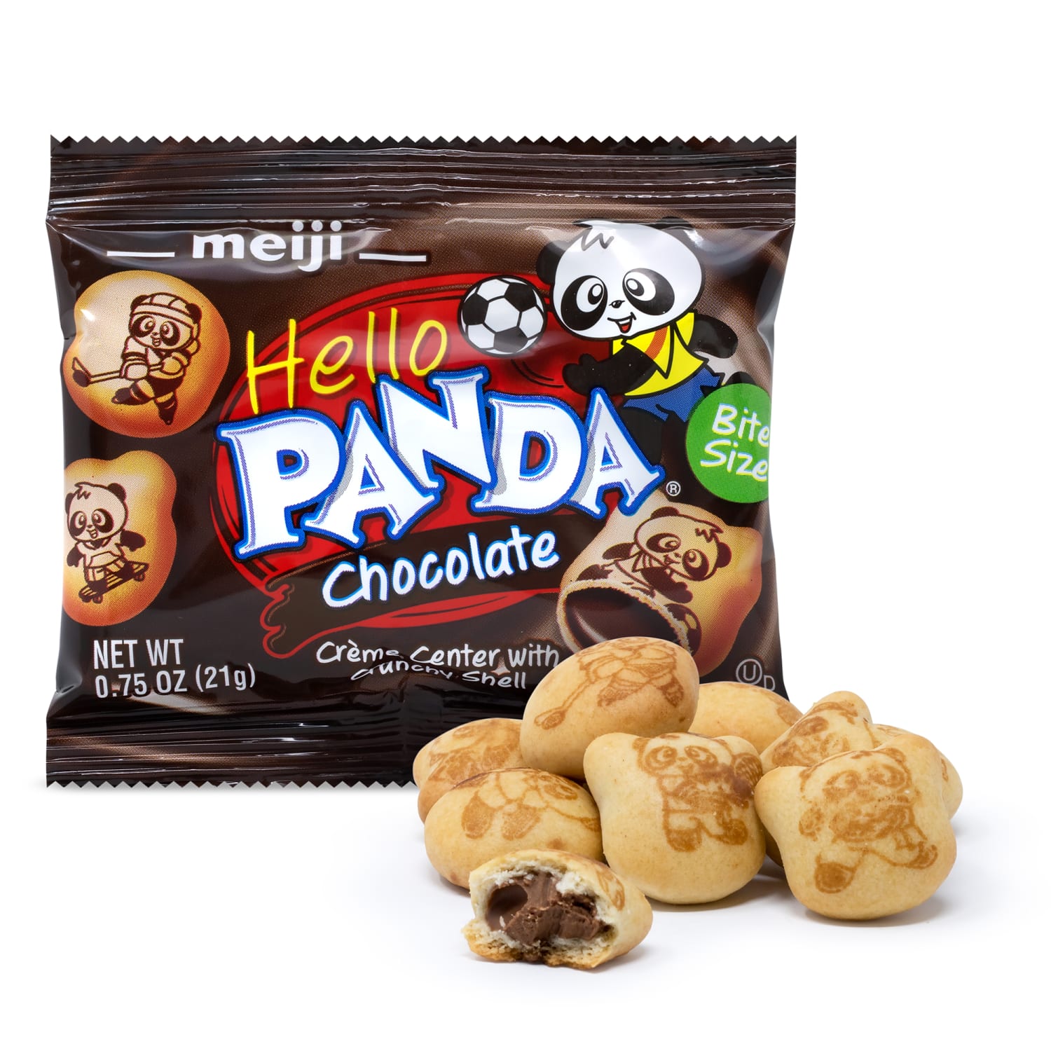 Meiji Hello Panda Chocolate Creme Filled Cookies 0.75oz Bags, Box of  30 - Image 5