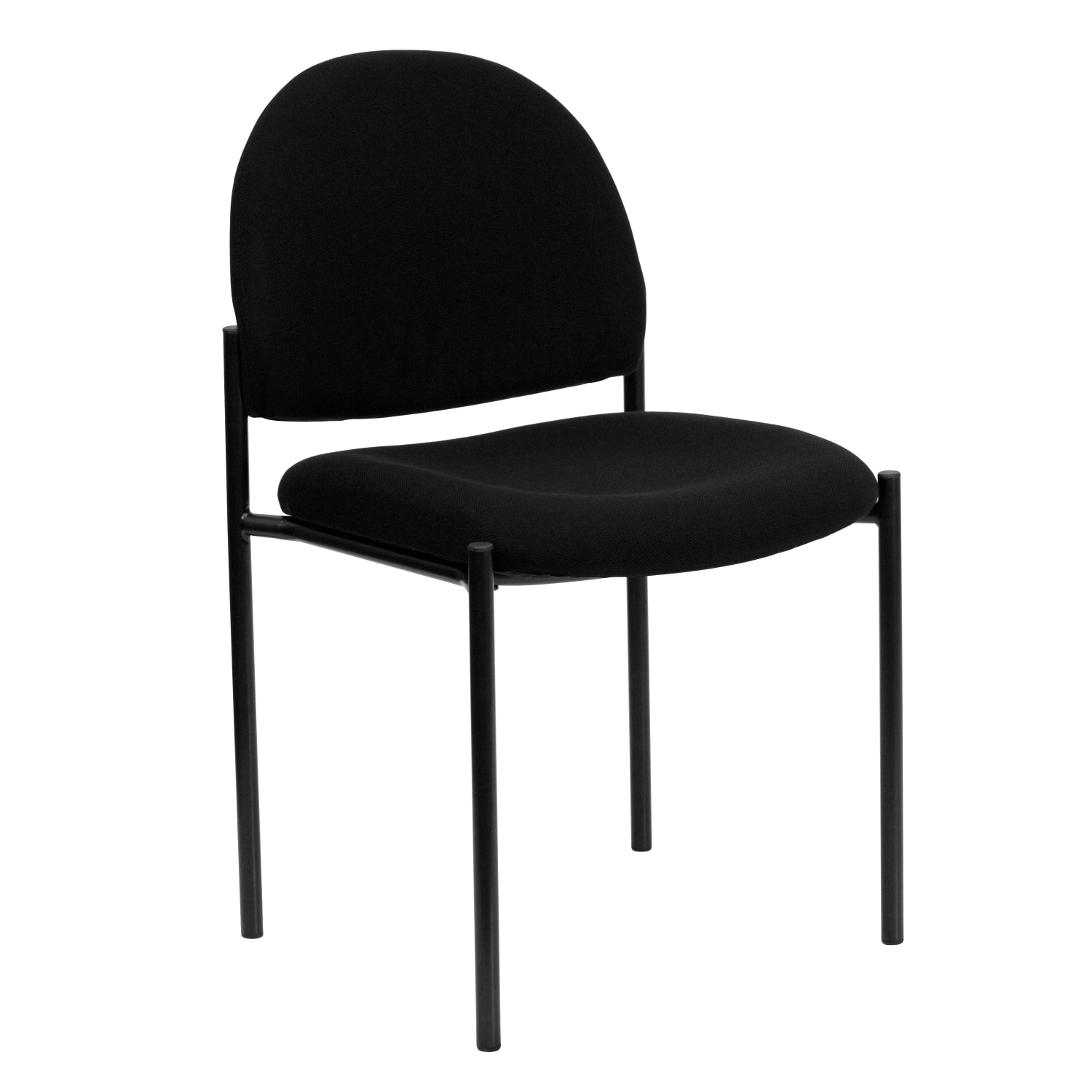 Flash Furniture Comfortable Stackable Side Chair, Black - Image 3