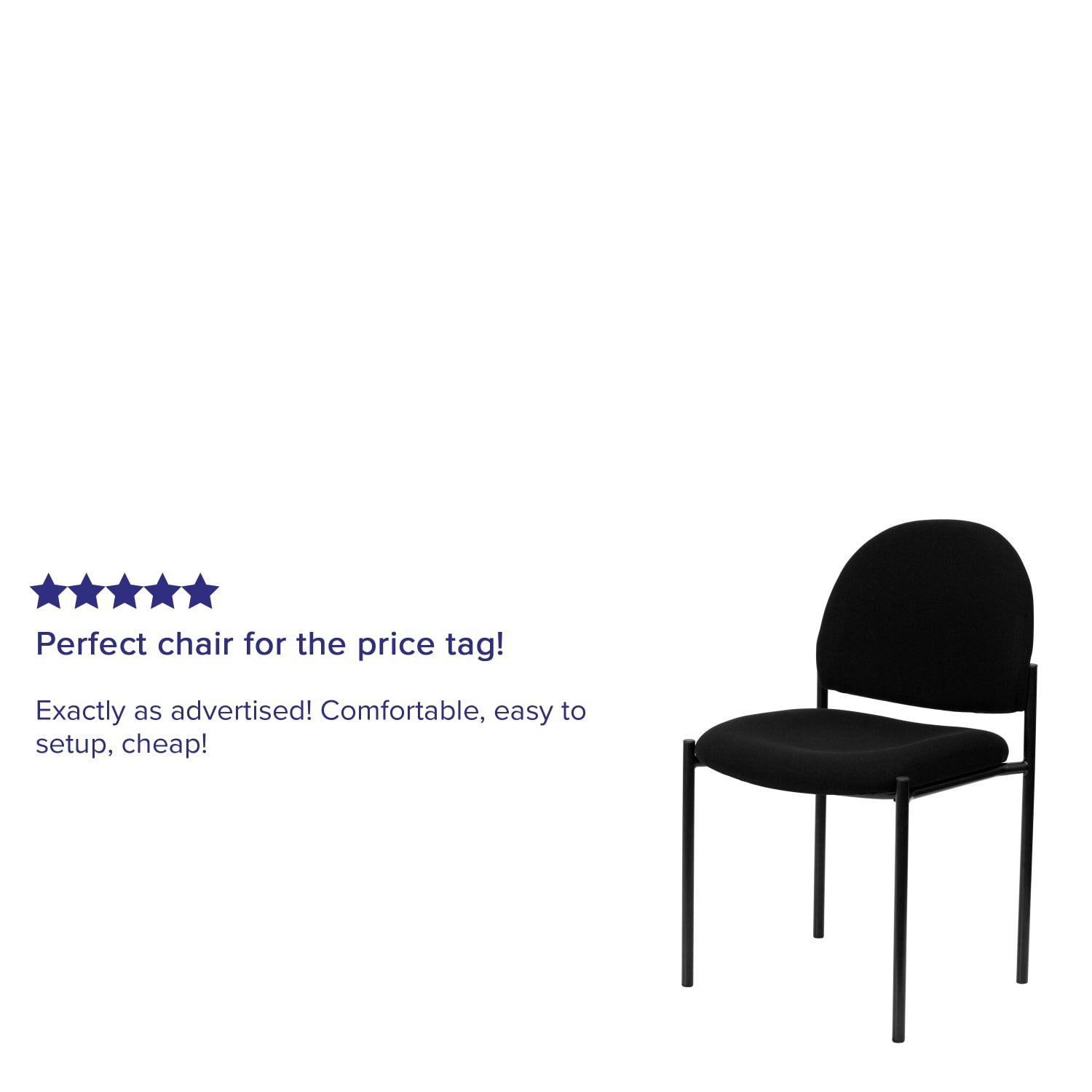 Flash Furniture Comfortable Stackable Side Chair Black PopularChairscom Flash Furniture Comfortable Stackable Side Chair Black PopularChairscom