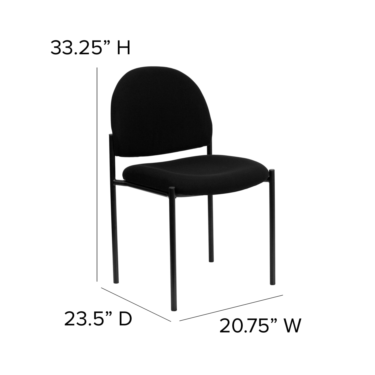Flash Furniture Comfortable Stackable Side Chair Black PopularChairscom Flash Furniture Comfortable Stackable Side Chair Black PopularChairscom