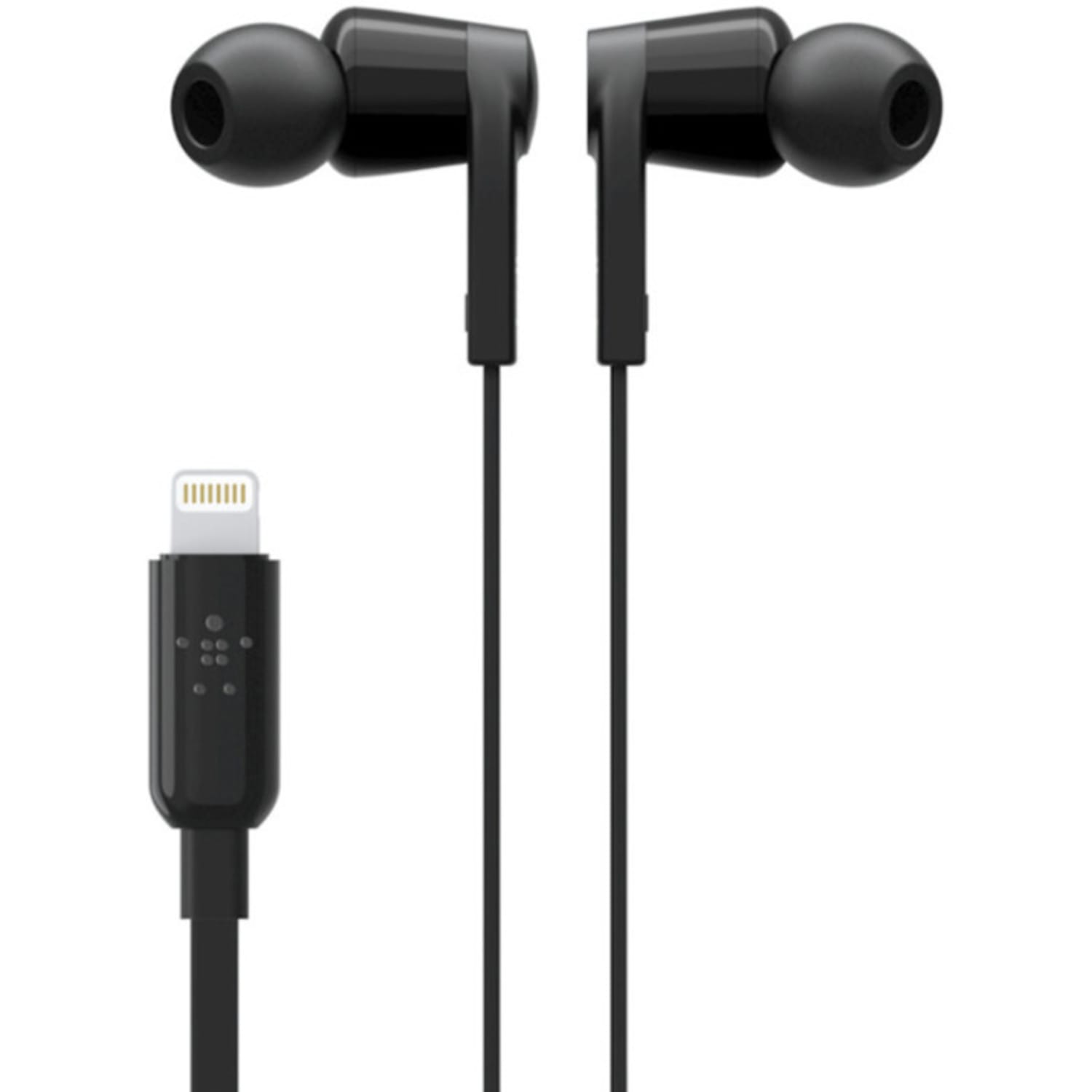 Belkin SOUNDFORM Wired Earbuds with Lightning Connector - Stereo - Lightning Connector - Wired - Earbud - Binaural - In-ear - 3.67 ft Cable - Black - Image 5