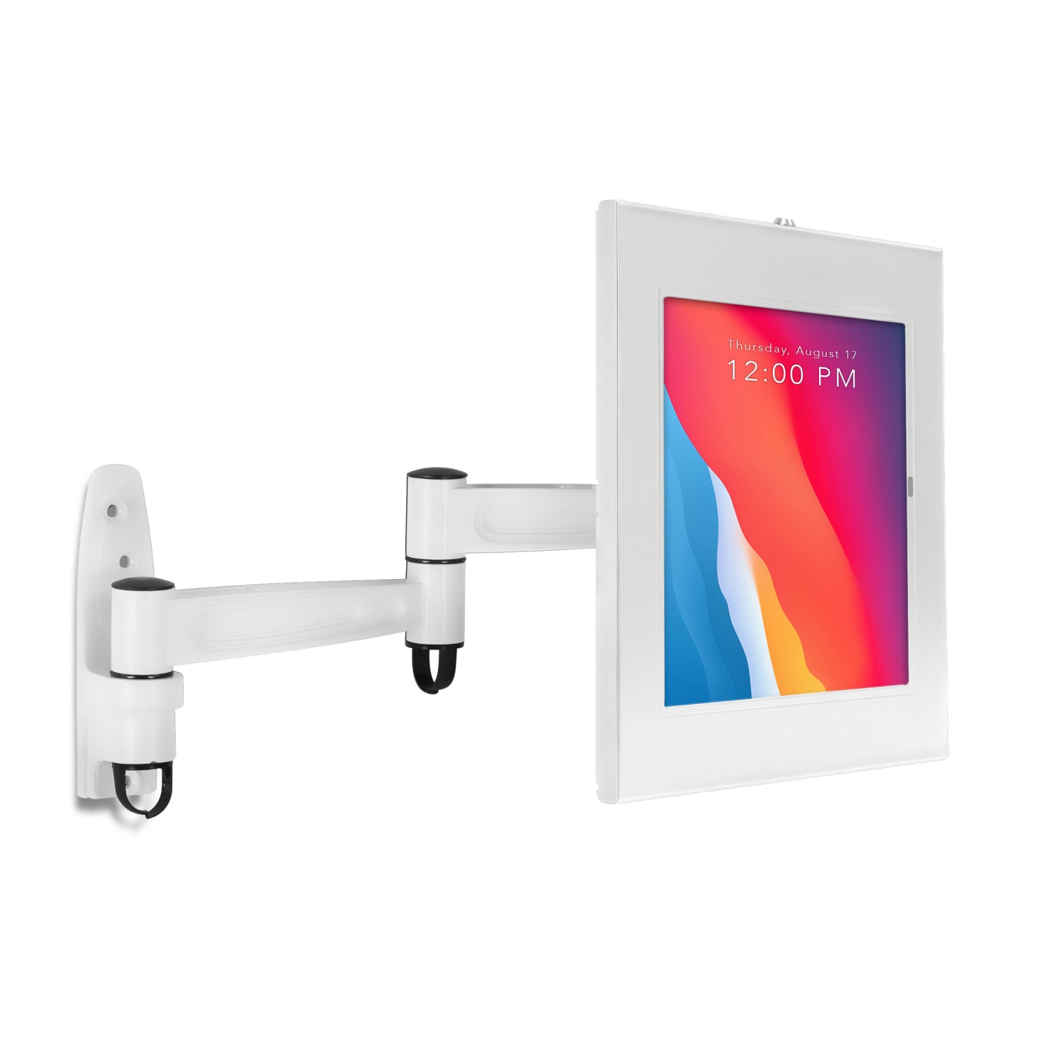 Mount-It! Anti-Theft Tablet Wall Mount With Swing Arm For iPad, iPad Air & iPad Pro, 6inH x 10-1/2inW x 15inD, White - Image 3