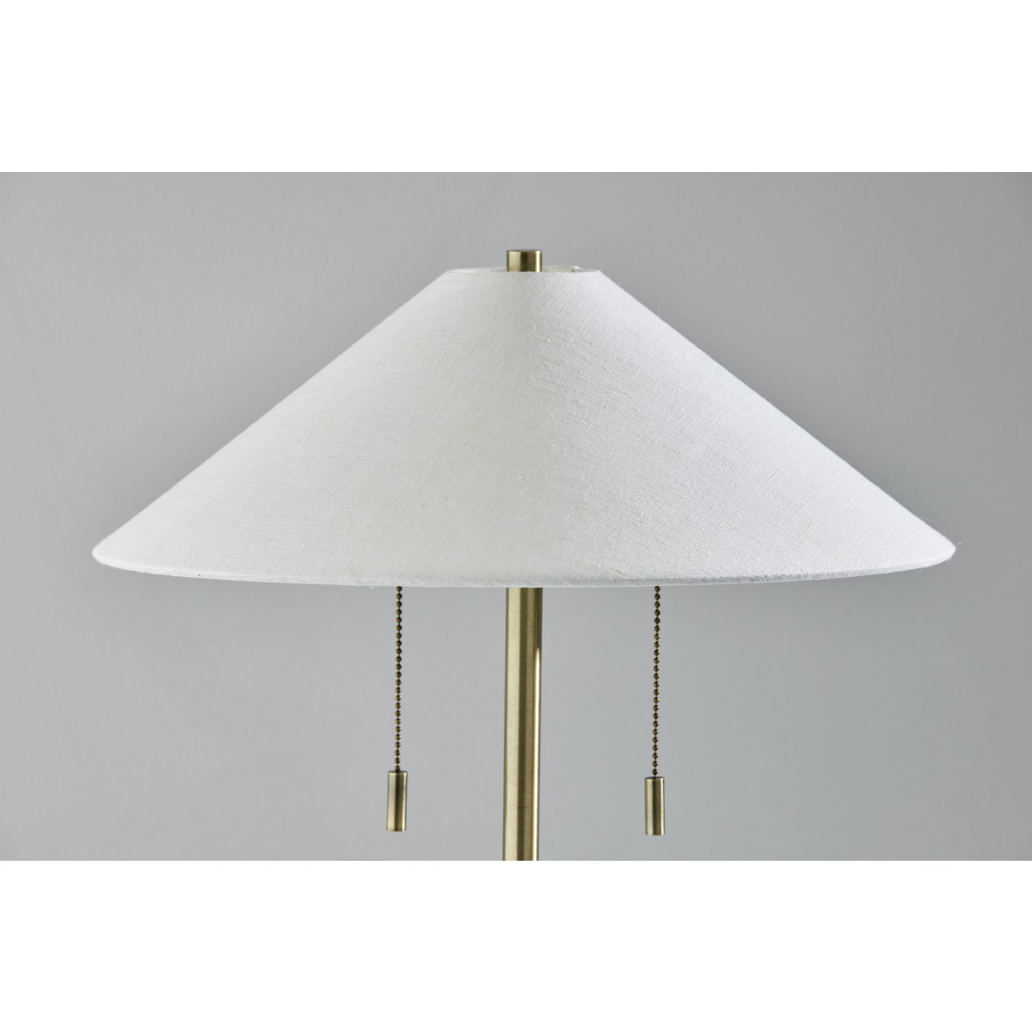 Adesso Claremont Table Lamp, 24inH, Off-White/Antique Brass - Image 6