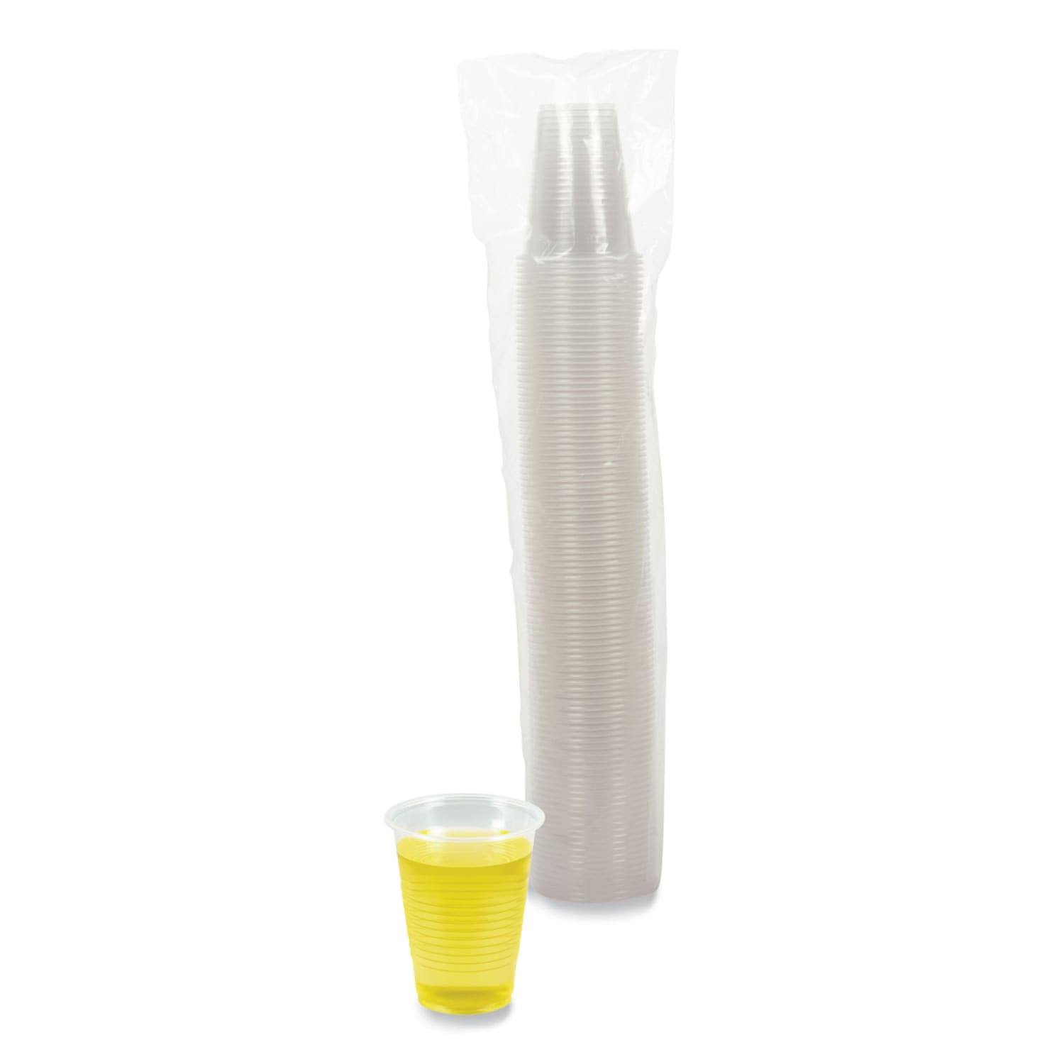 Boardwalk Plastic Cold Cups, 7 Oz, Clear, Sleeve Of 100 Cups, Carton Of 25 Sleeves - Image 4