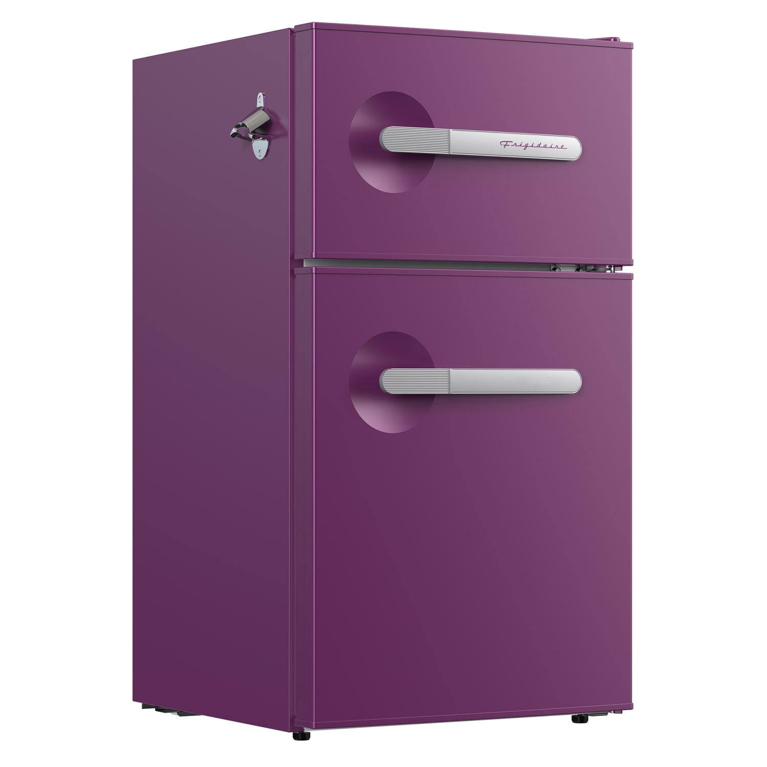 Frigidaire 3.1-cu. ft 2-Door Retro Bar Refrigerator with Side Bottle Opener, Plum, EFR925-PLUM - Image 4