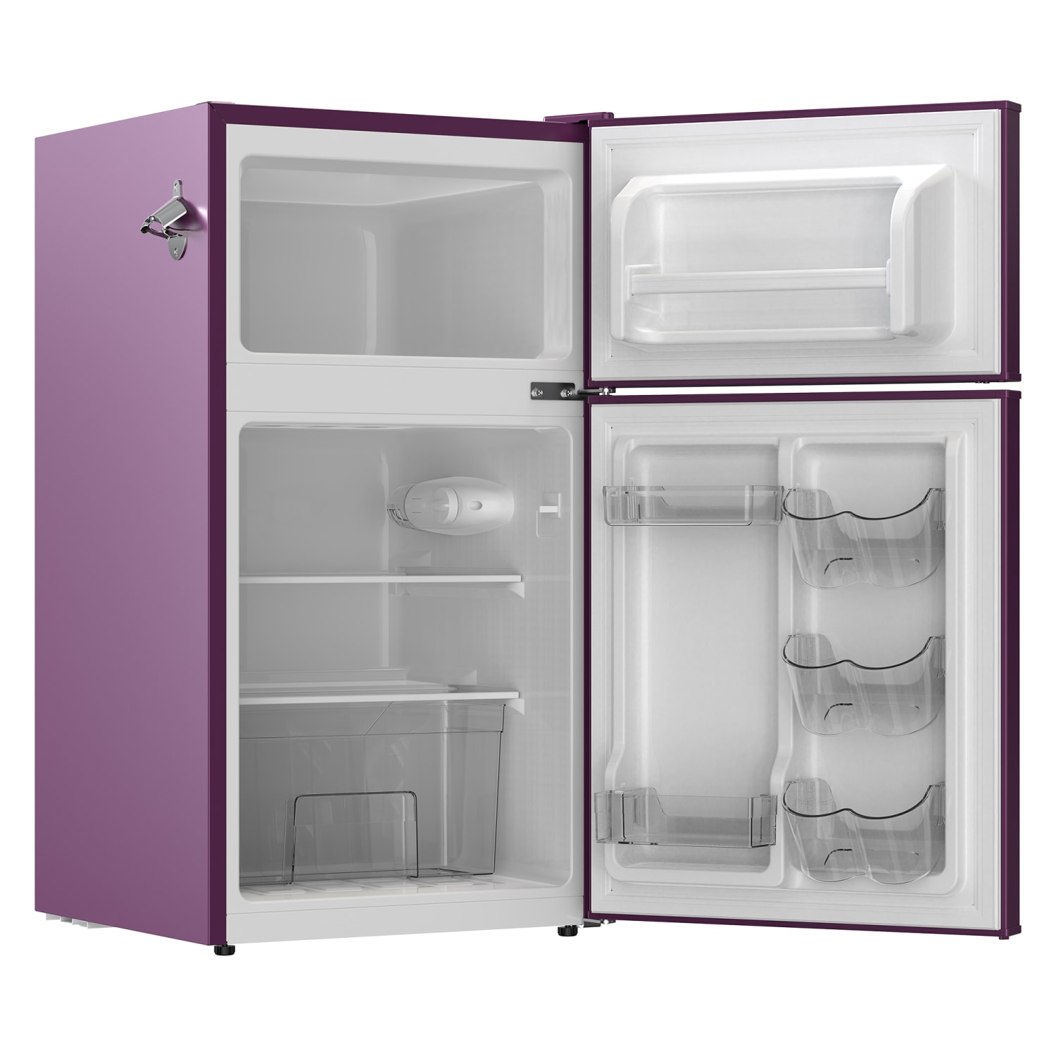 Frigidaire 3.1-cu. ft 2-Door Retro Bar Refrigerator with Side Bottle Opener, Plum, EFR925-PLUM - Image 5