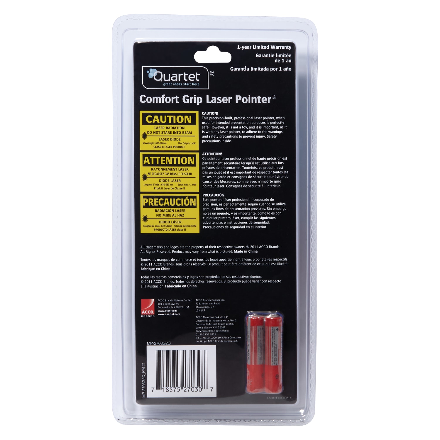 Quartet Comfort Classic Class 2 Laser Pointer, Gray - Image 4