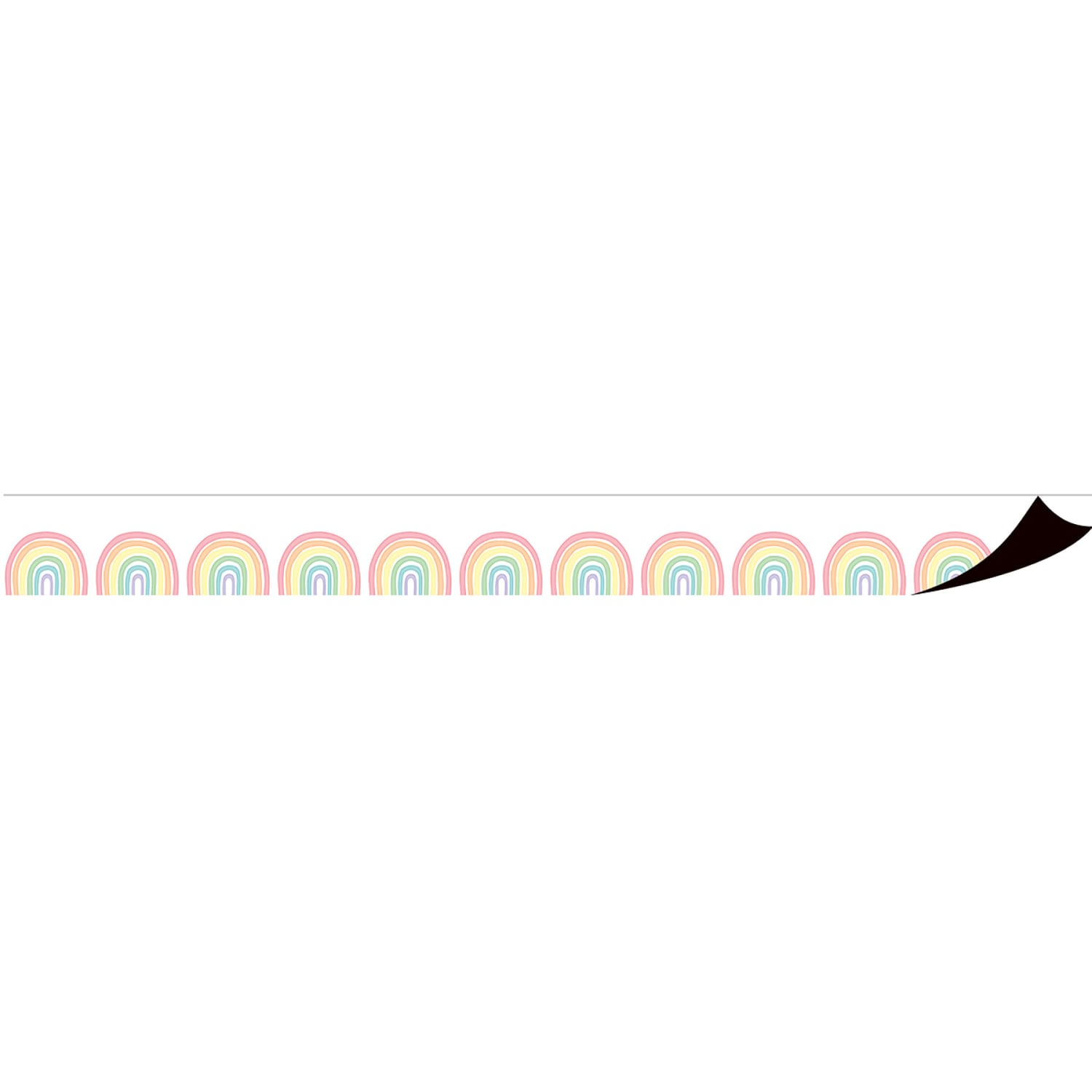 Teacher Created Resources Magnetic Borders, 24in x 1-1/2in, Pastel Pop Rainbows, 12 Borders Per Pack, Set Of 2 Packs - Image 3