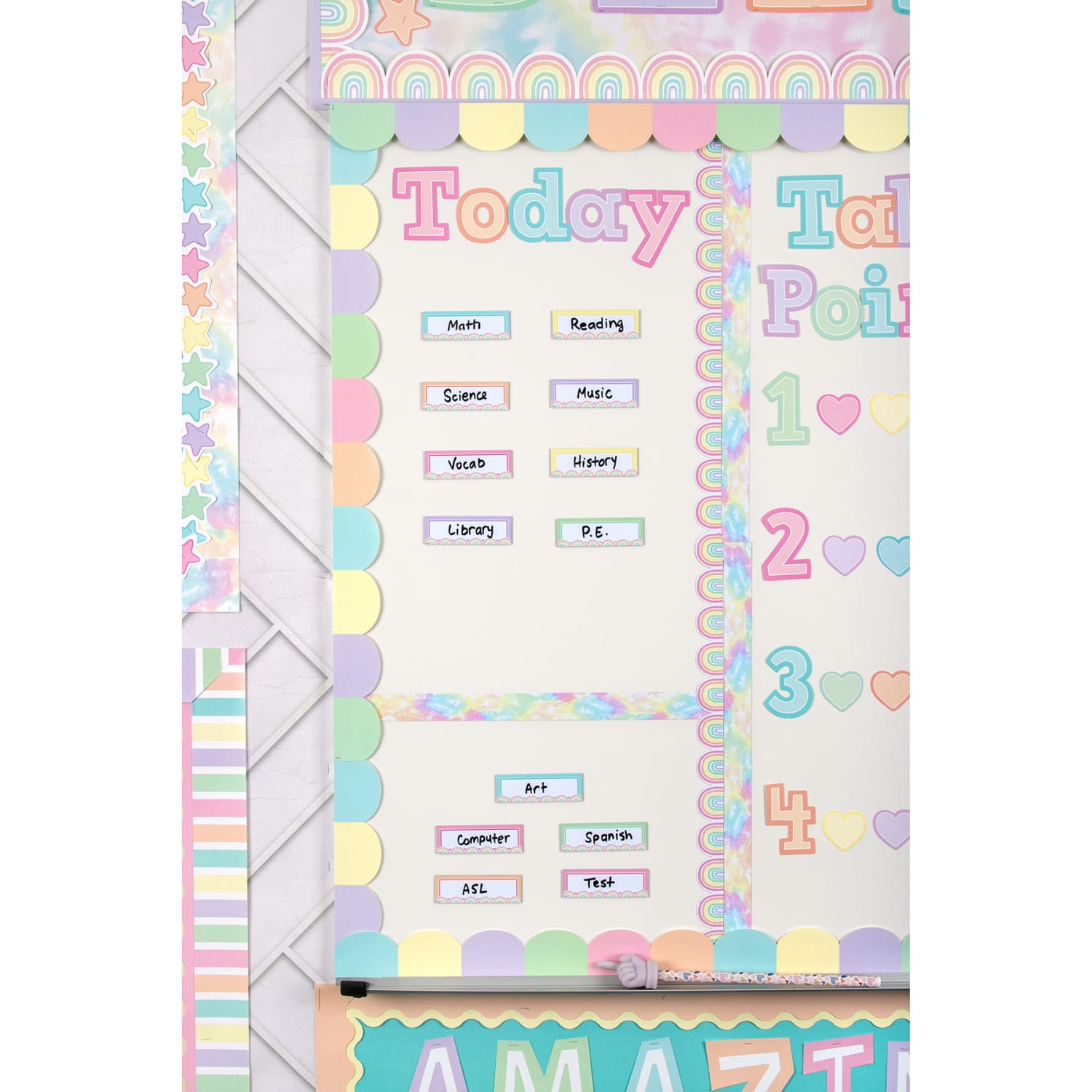 Teacher Created Resources Magnetic Borders, 24in x 1-1/2in, Pastel Pop Rainbows, 12 Borders Per Pack, Set Of 2 Packs - Image 4
