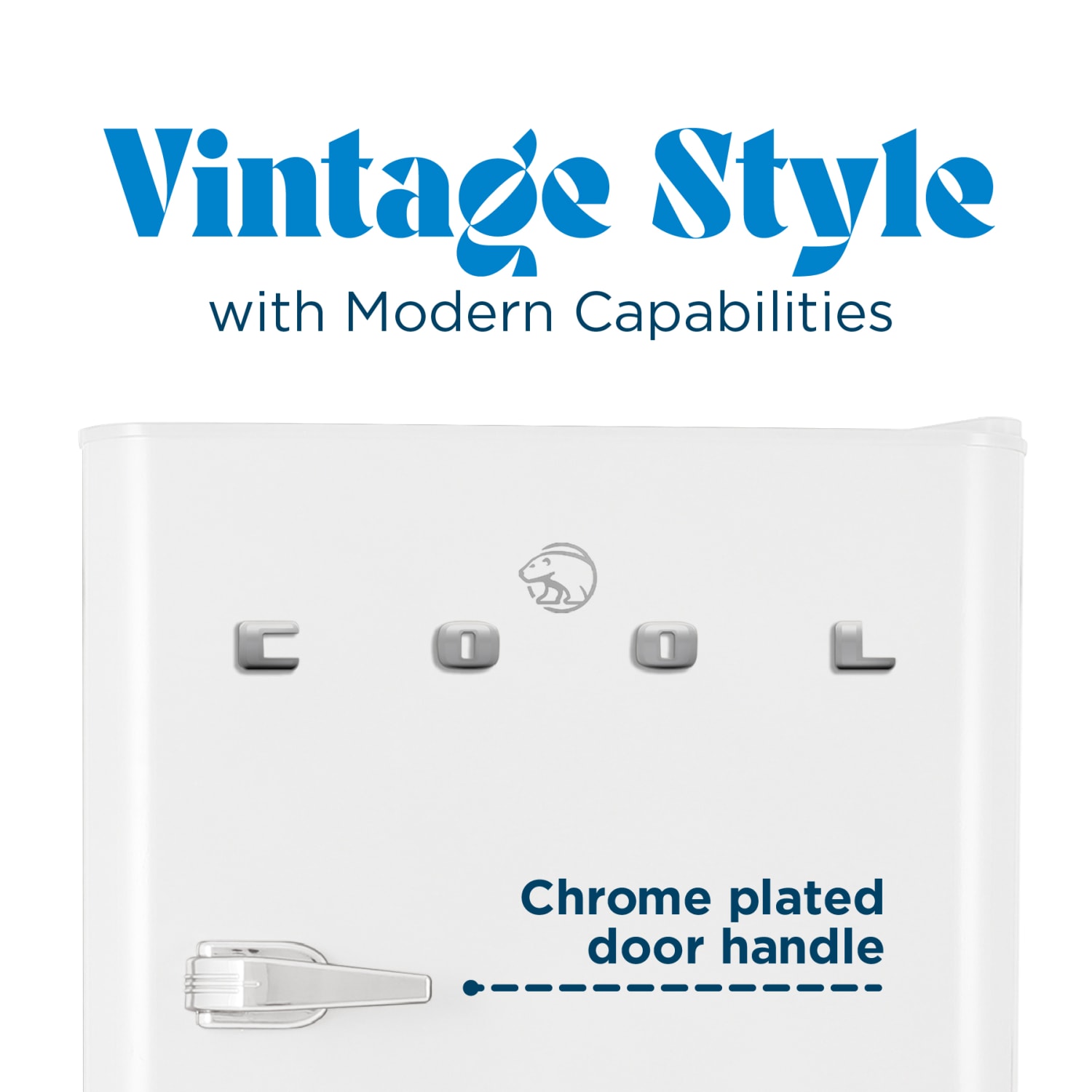 Commercial Cool 4.5 Cu. Ft. TM Retro Vintage Style Refrigerator With True Freezer, White - Image 4
