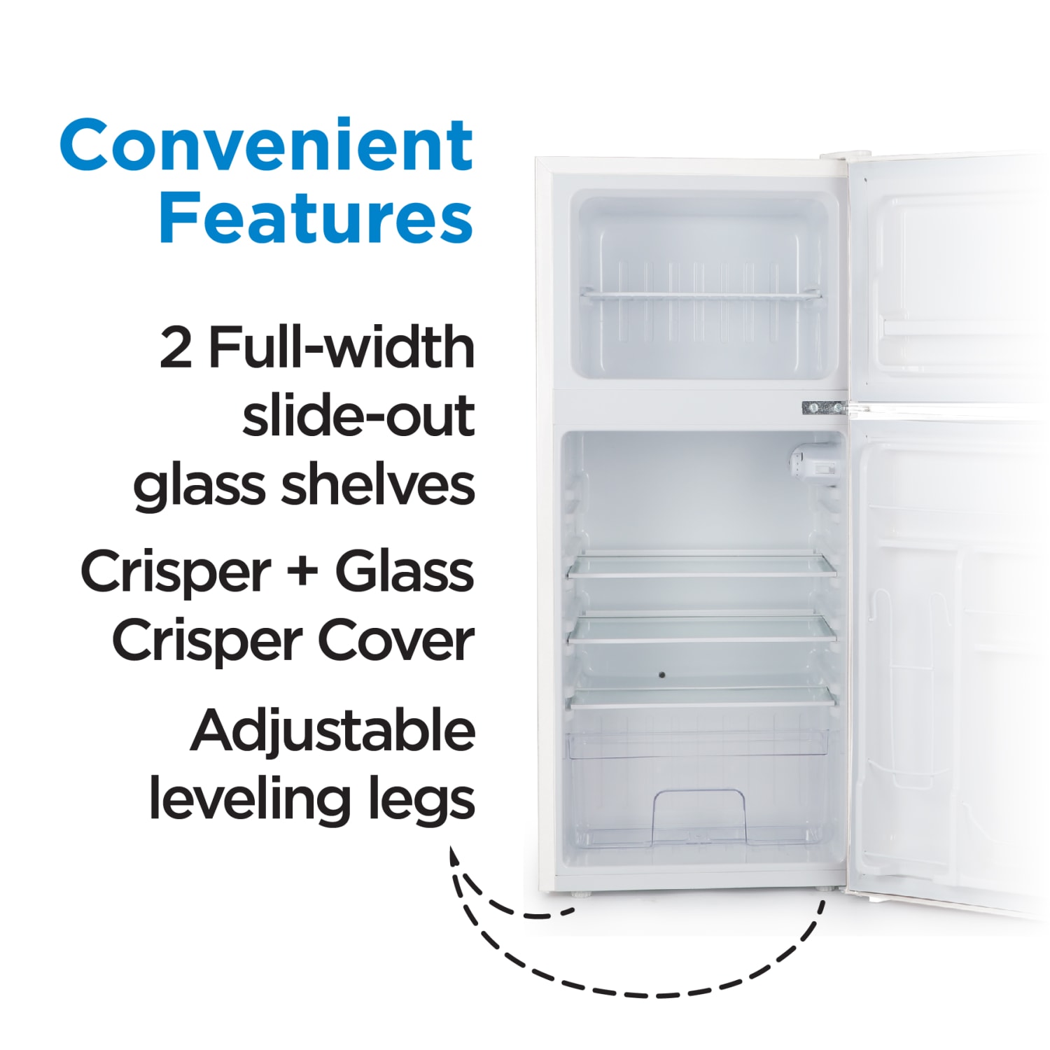 Commercial Cool 4.5 Cu. Ft. TM Retro Vintage Style Refrigerator With True Freezer, White - Image 6