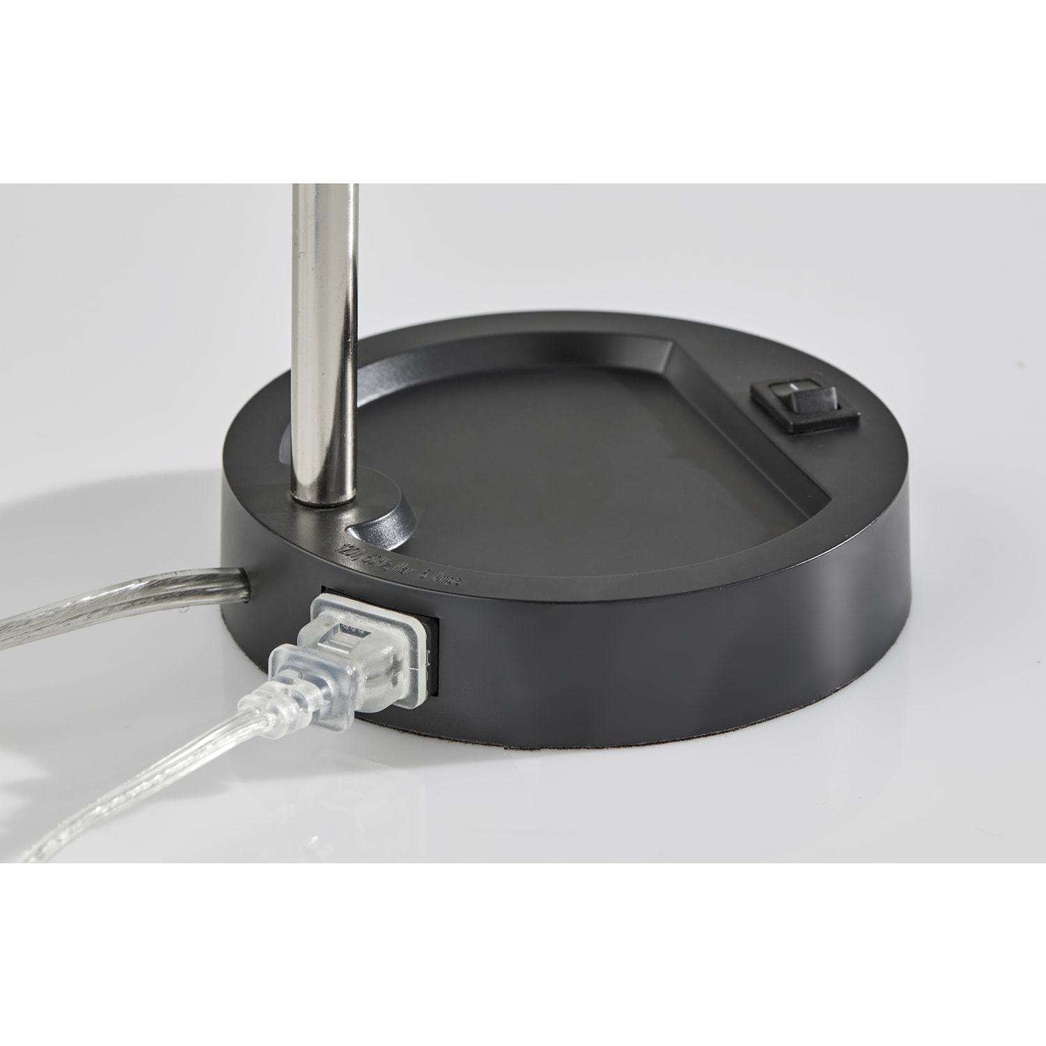 Adesso Simplee Slender LED Desk Lamp, 13-1/2inH, Black/Brushed Steel/Black - Image 6