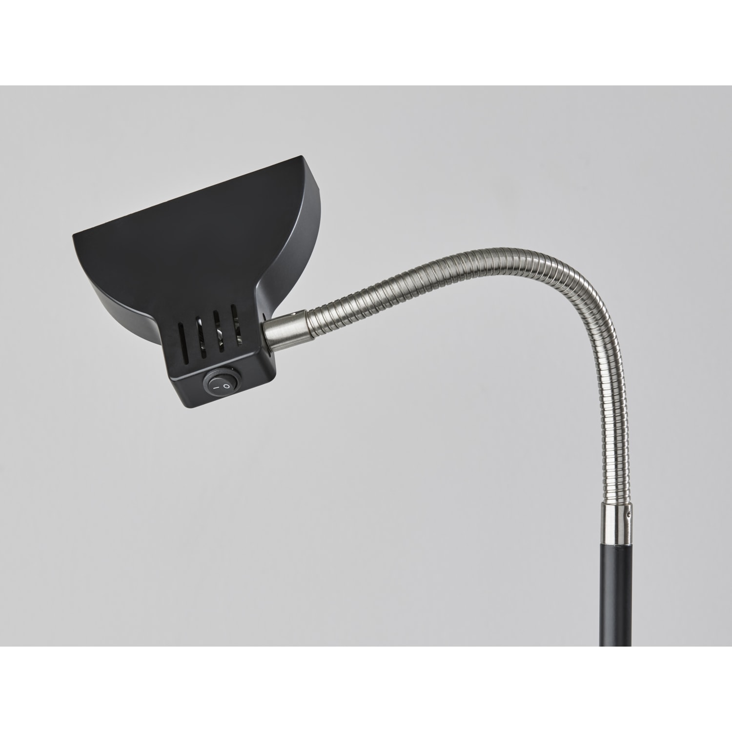 Adesso Simplee Slender LED Floor Lamp, 57inH, Black/Brushed Steel - Image 6