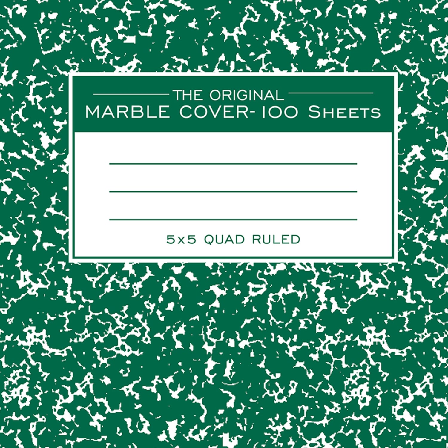 Roaring Spring Paper Products Composition Book, 5x5 Graph, 9-3/4in x 7-1/2in, 100 Sheets, Green Marble, Pack Of 6 - Image 4