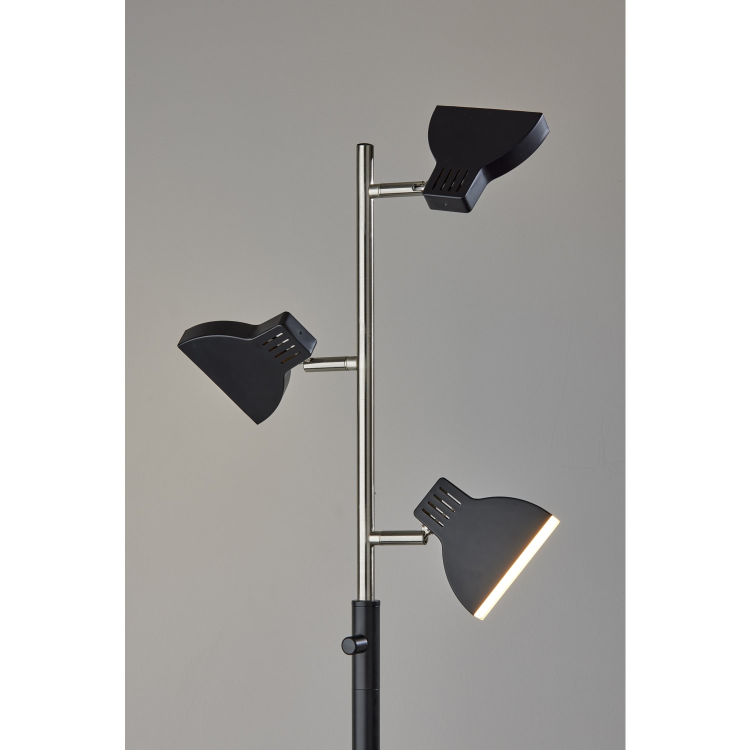 Adesso Simplee Slender LED Tree Lamp, 65inH, Black/Brushed Steel - Image 6