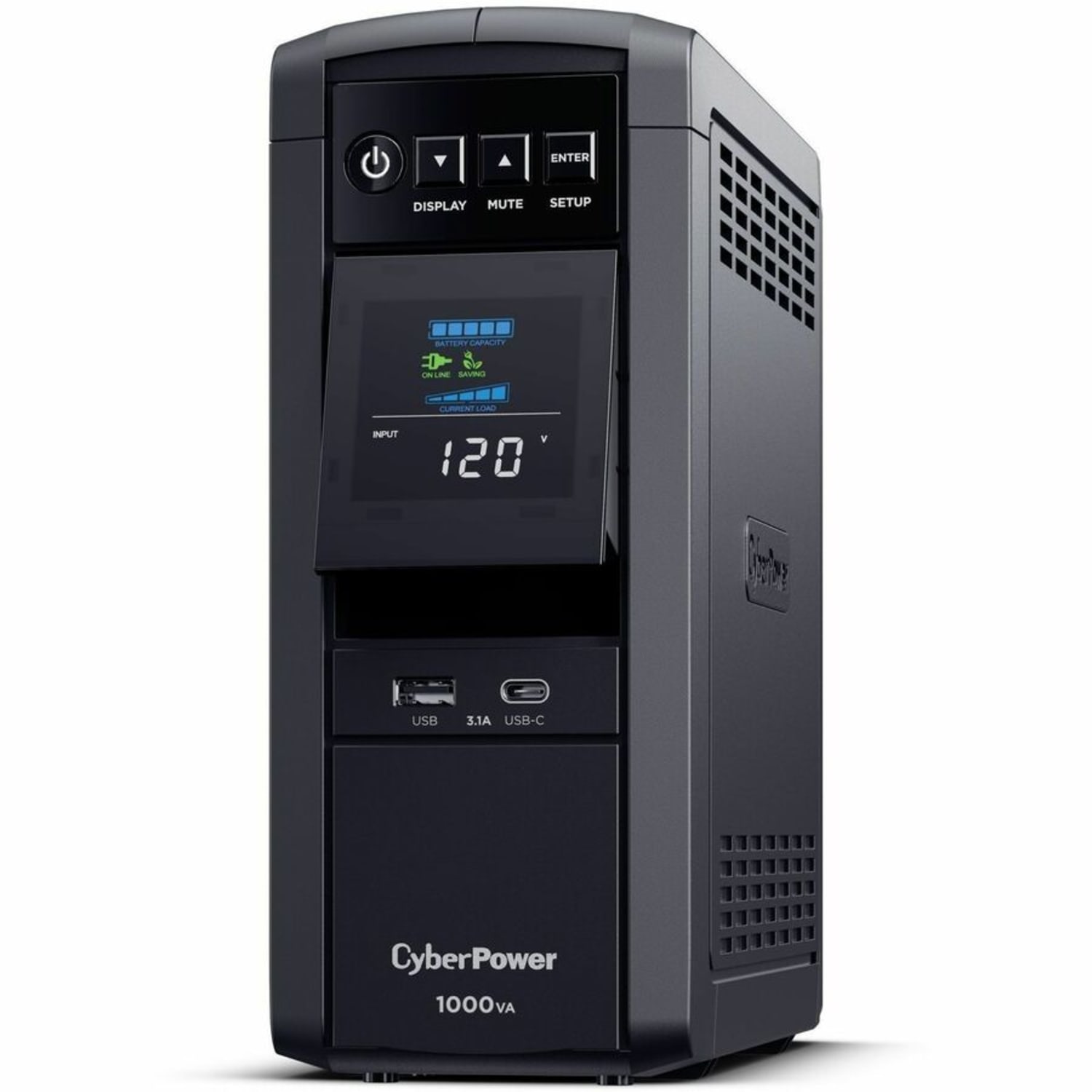 CyberPower PFC SineWave Series CP1000PFCLCD 10-Outlet Uninterruptible Power Supply, 1,000VA/600 Watts - Image 6