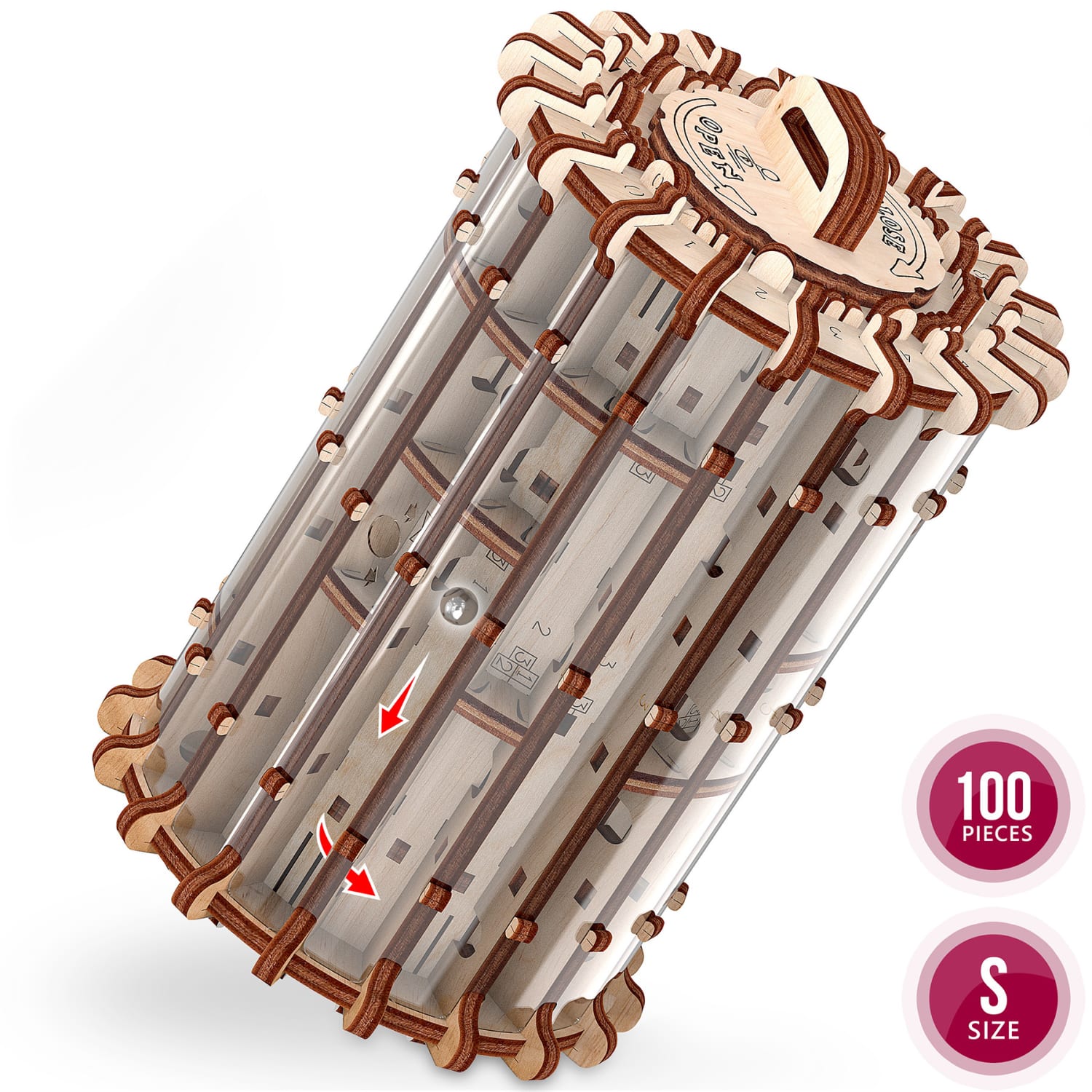 Mr.PLAYWOOD Labyrinth Scroll & Hole 3D Wooden STEM Puzzle - Image 4