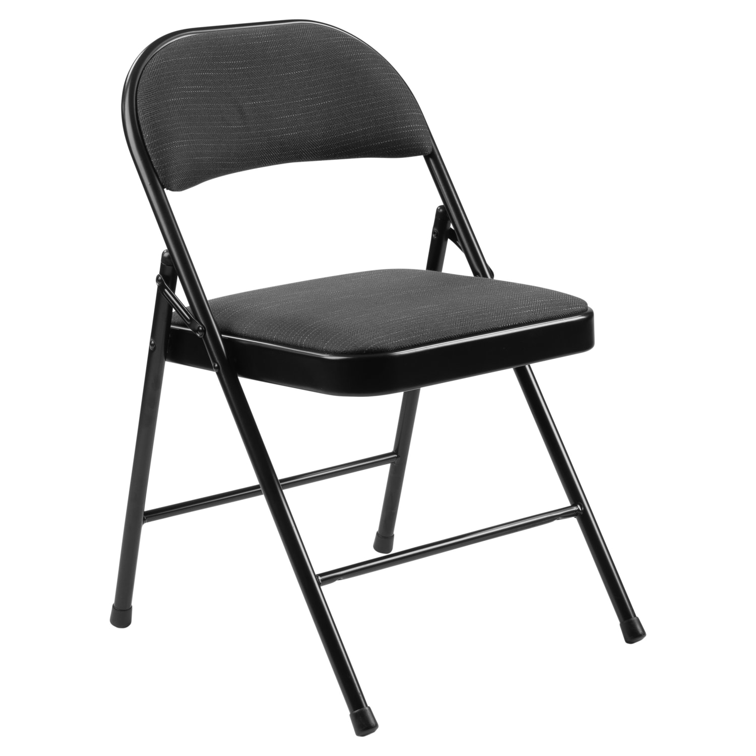National Public Seating Commercialine 970 Series Fabric Upholstered Folding Chairs, Star Trail Black, Pack Of 4 Chairs - Image 3