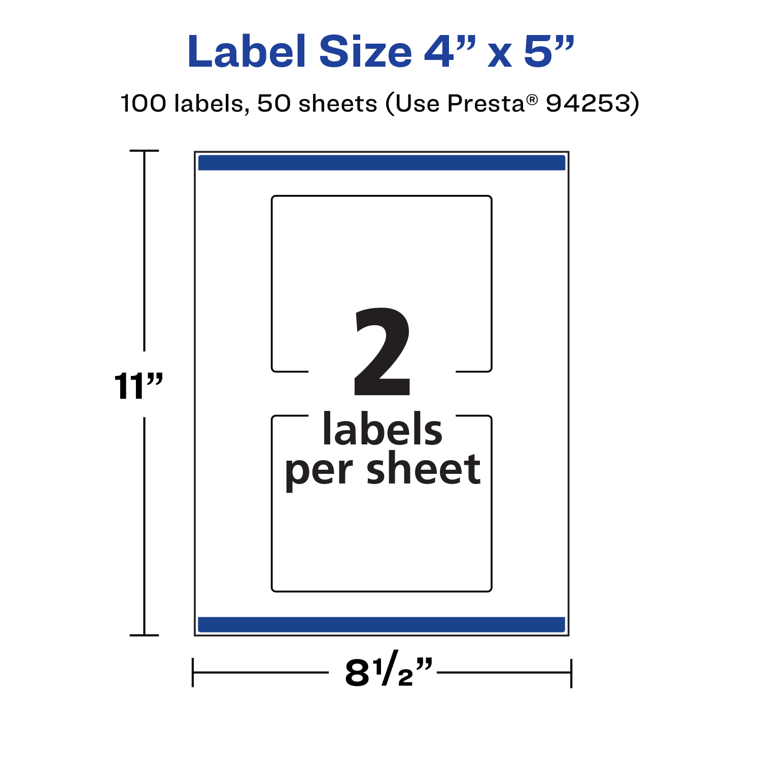 Avery Removable Labels With Sure Feed, 94253-RMP50, Rectangle, 4in x 5in, White, Pack Of 100 Labels - Image 6