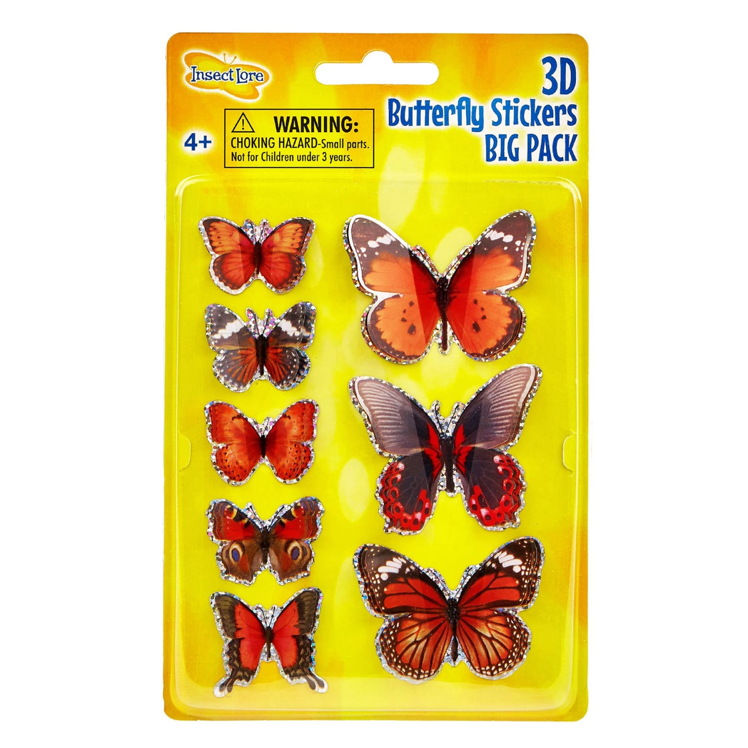 Insect Lore 3D Butterfly Stickers, 8 Stickers Per Pack, Set Of 6 Packs - Image 3