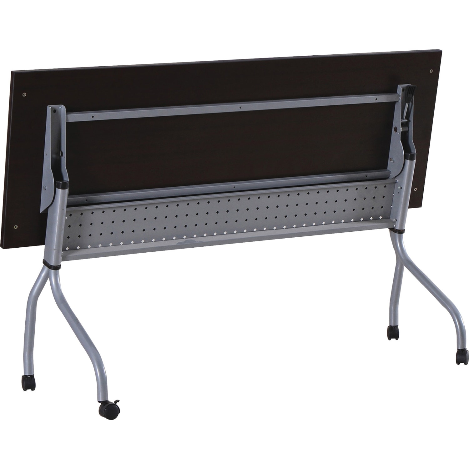 Lorell Flip Top Training Table, 72inW, Espresso/Silver - Image 4