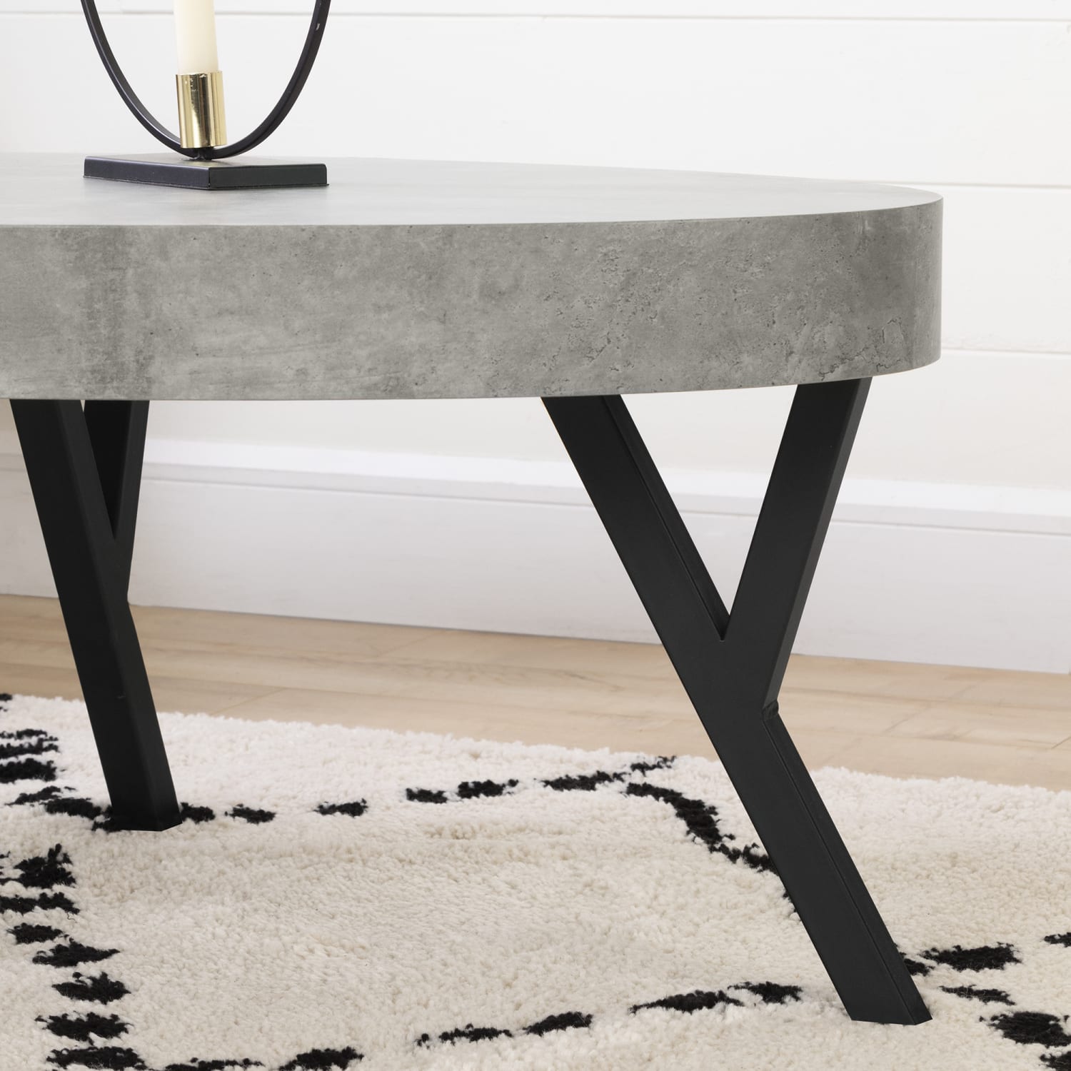 South Shore City Life Coffee Table, 17inH x 23-1/2inW x 43-1/4inD, Concrete - Image 4