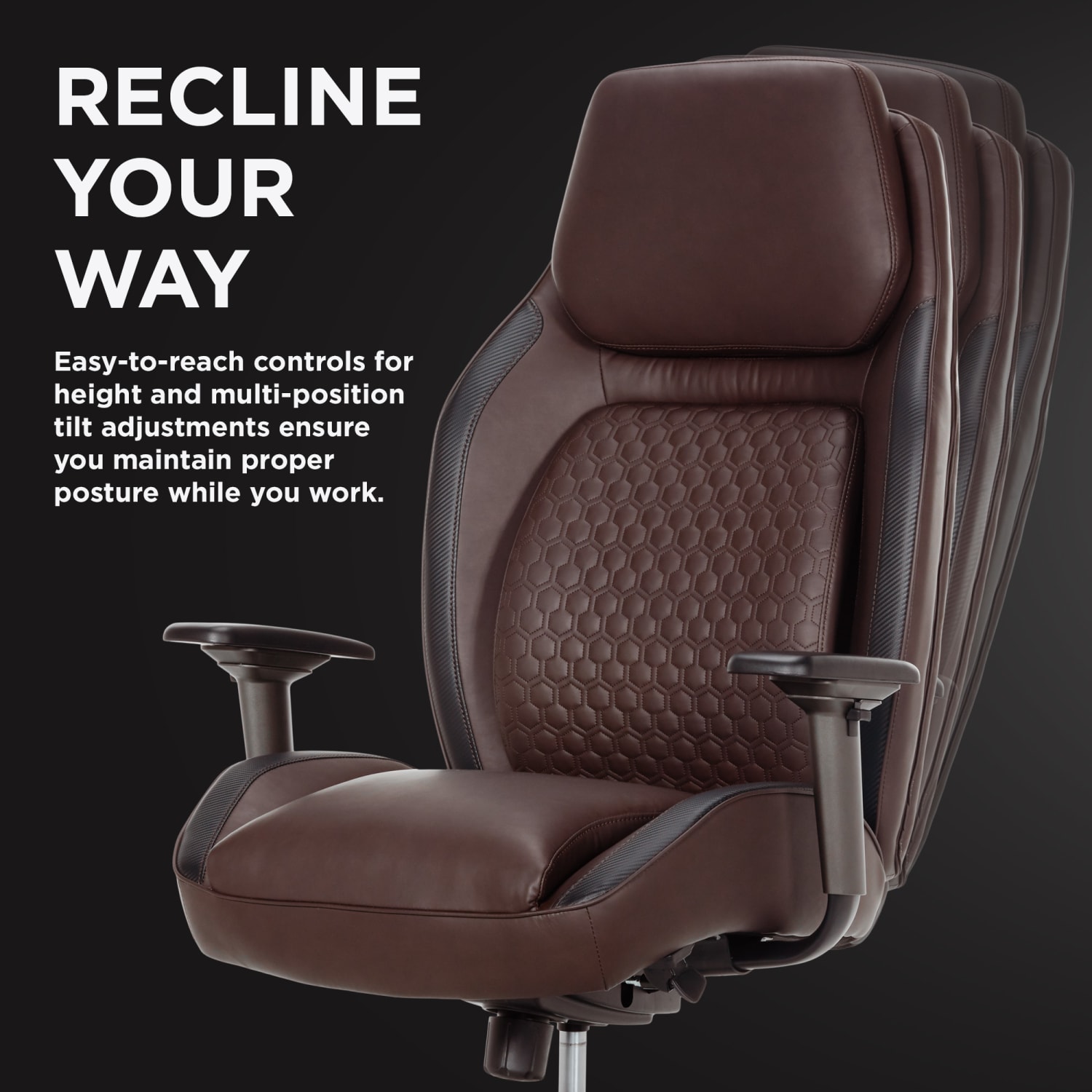Shaquille ONeal Zephyrus Ergonomic Bonded Leather HighBack Executive Office Chair WalnutSilver BIFMA Compliant PopularChairscom Shaquille O Neal Zephyrus Ergonomic Bonded Leather High Back Executive Office Chair WalnutSilver BIFMA Compliant PopularChairscom