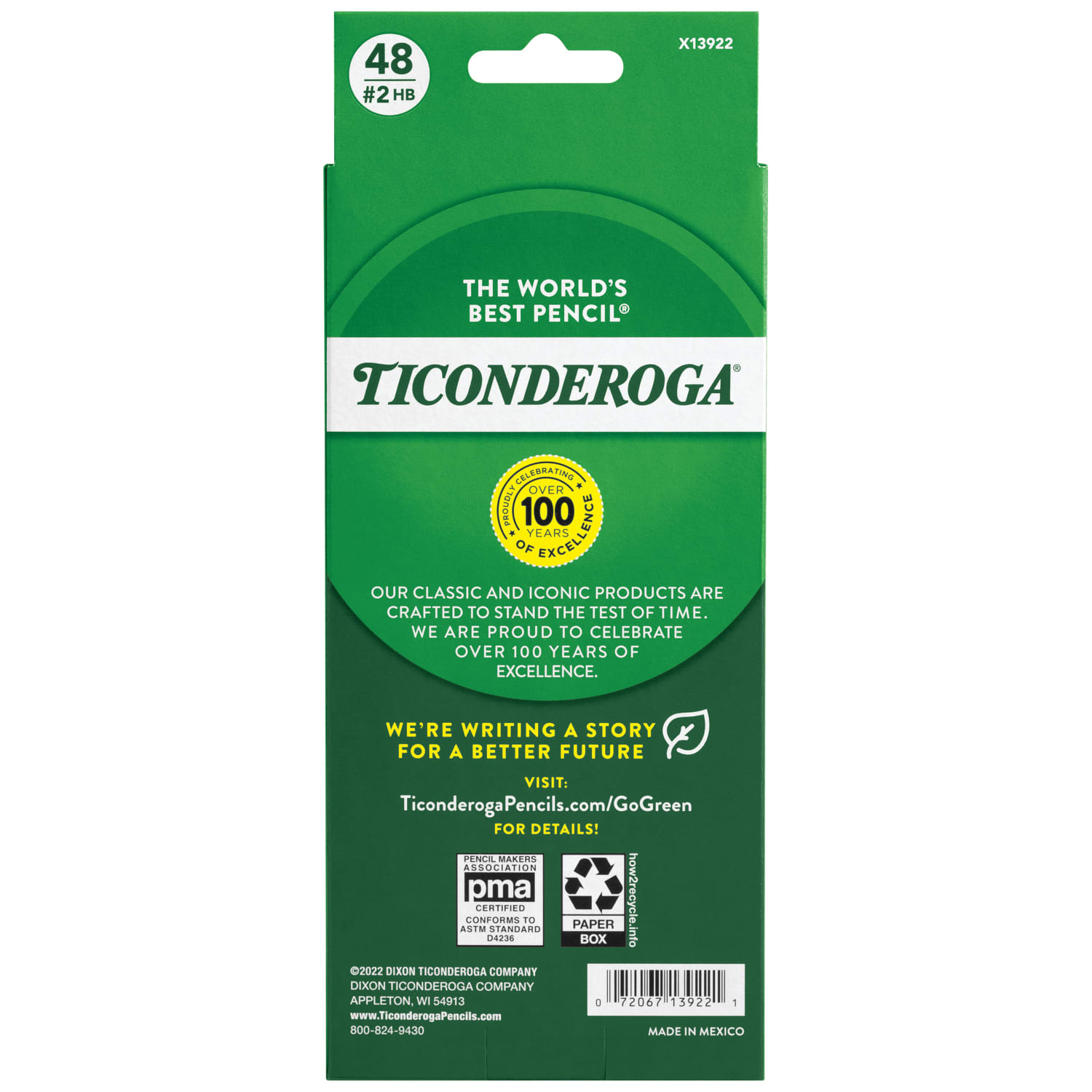 Ticonderoga Pencils, #2 Medium Soft Lead, Yellow Barrel, Box Of 48 Pencils - Image 3