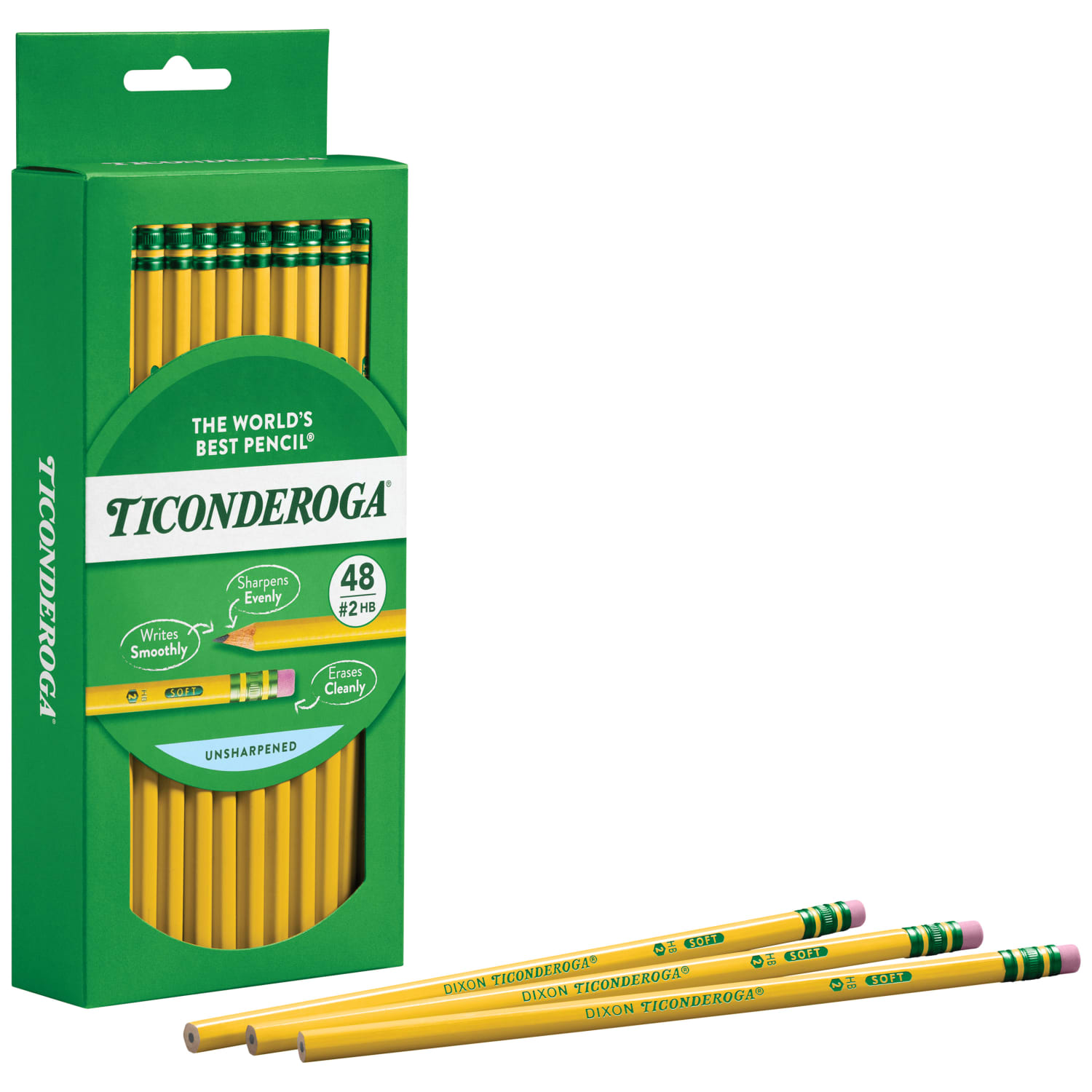 Ticonderoga Pencils, #2 Medium Soft Lead, Yellow Barrel, Box Of 48 Pencils - Image 5