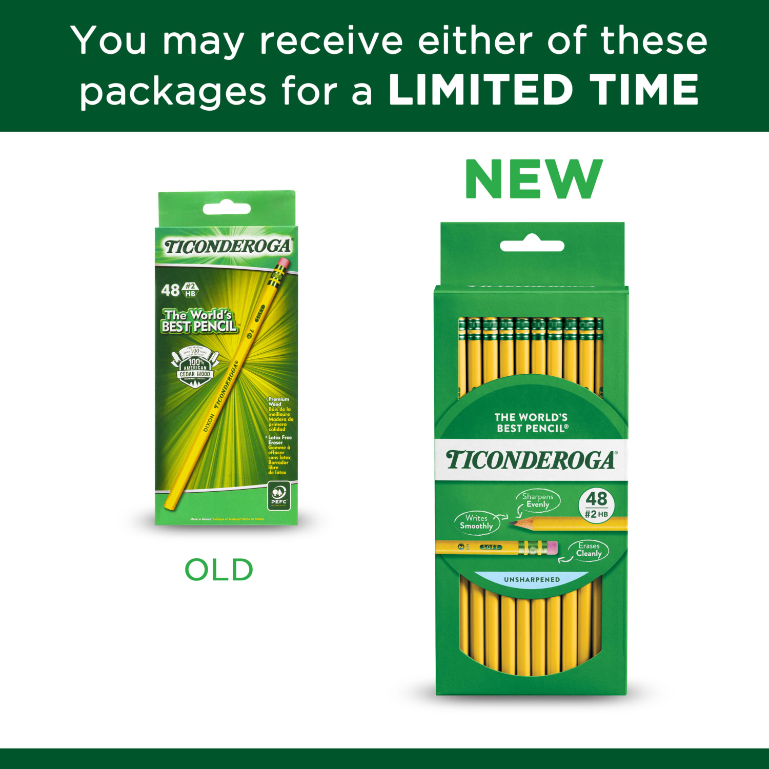 Ticonderoga Pencils, #2 Medium Soft Lead, Yellow Barrel, Box Of 48 Pencils - Image 6